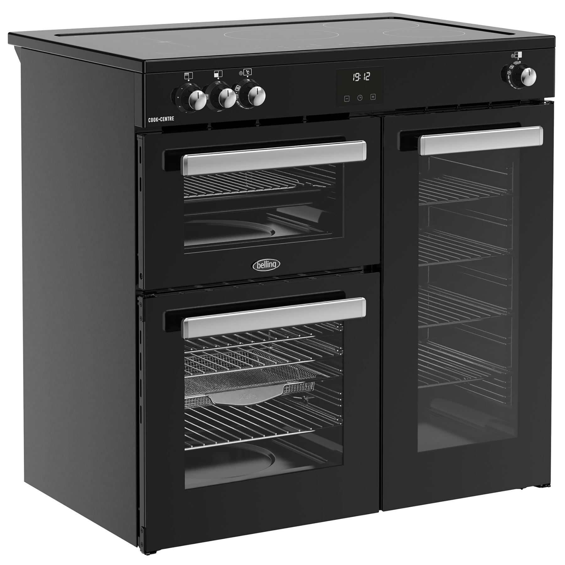 Belling 444411795 90cm Wide Cookcentre Induction Range Cooker in Black, photo 3