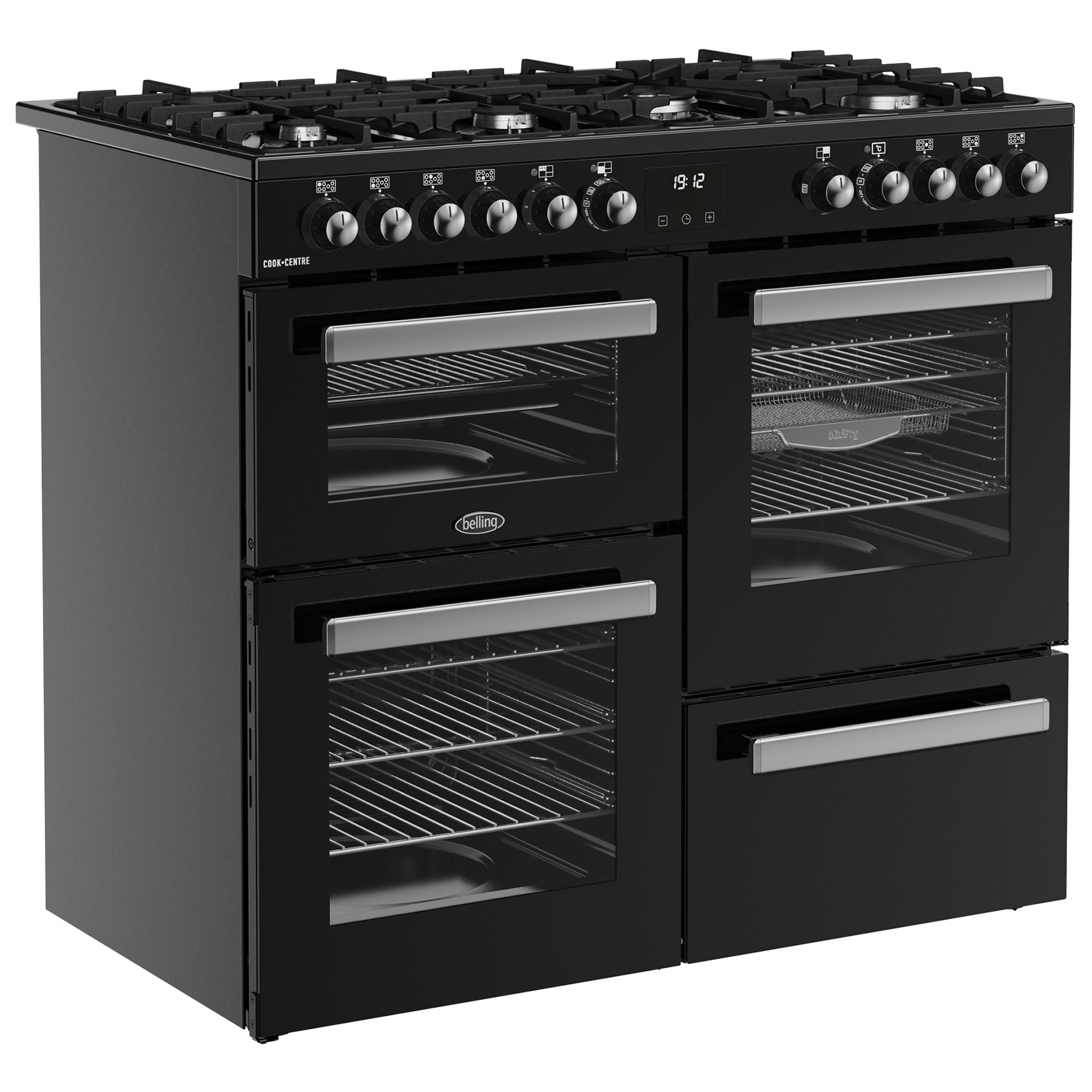 Belling 444411799 100cm Wide Cookcentre Dual Fuel Range Cooker in Blac, photo 3