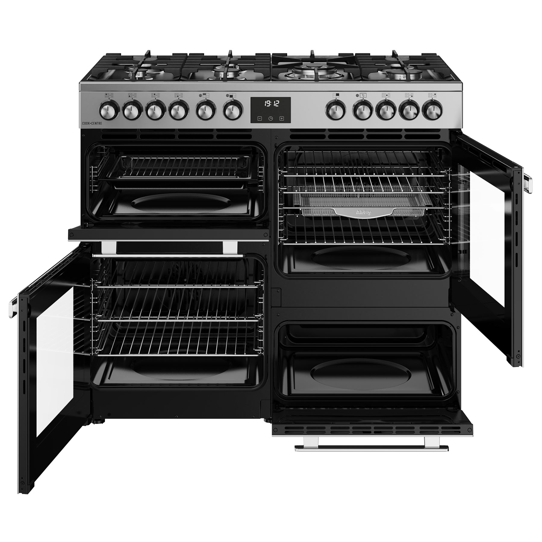 Belling 444411800 100cm Wide Cookcentre Dual Fuel Range Cooker in Stai, photo 2