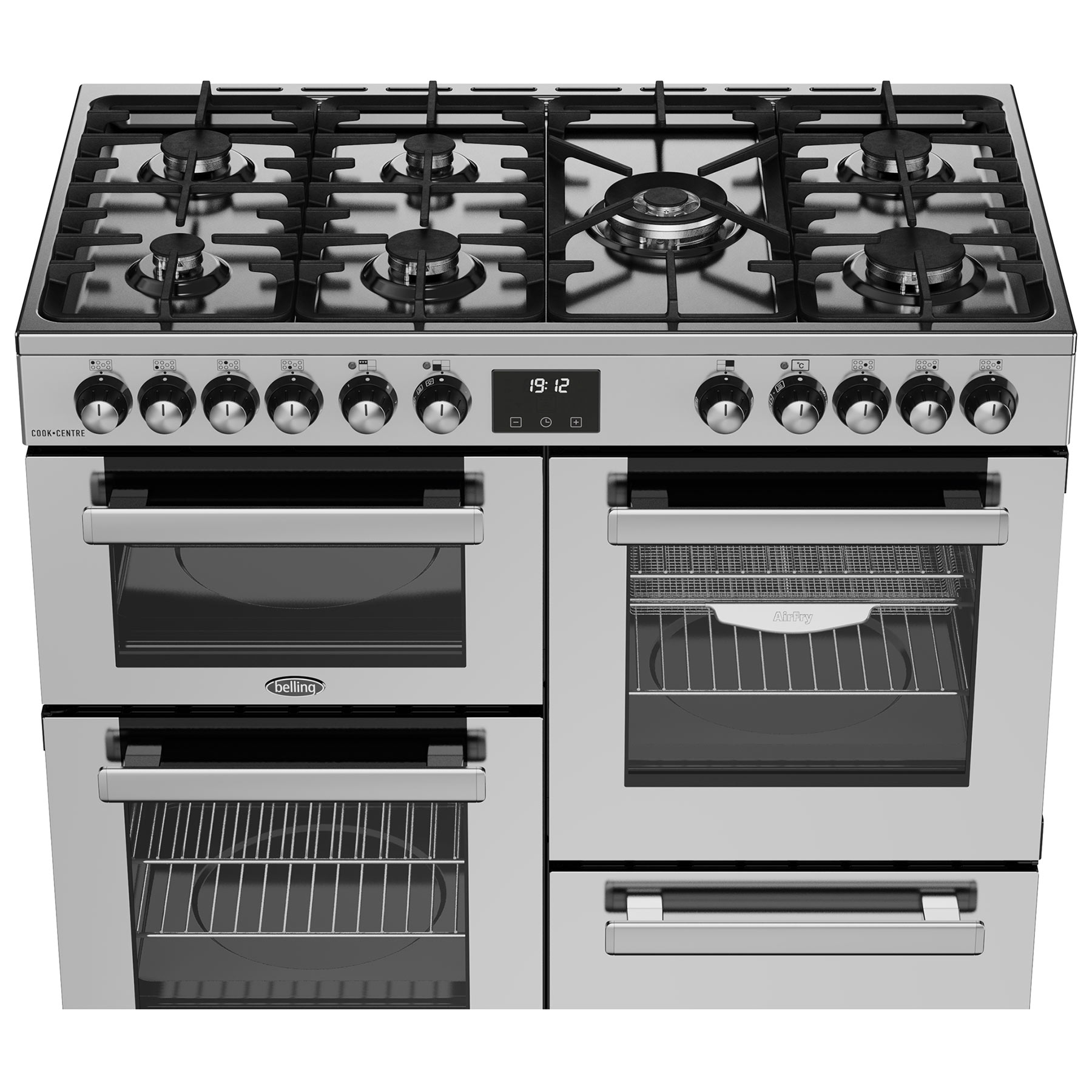 Belling 444411800 100cm Wide Cookcentre Dual Fuel Range Cooker in Stai, photo 5
