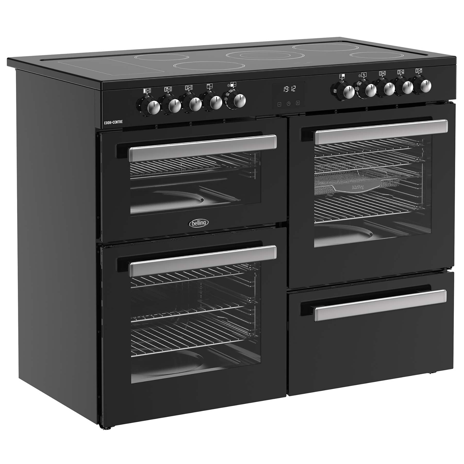 Belling 444411803 110cm Wide Cookcentre Ceramic Range Cooker in Black, photo 3