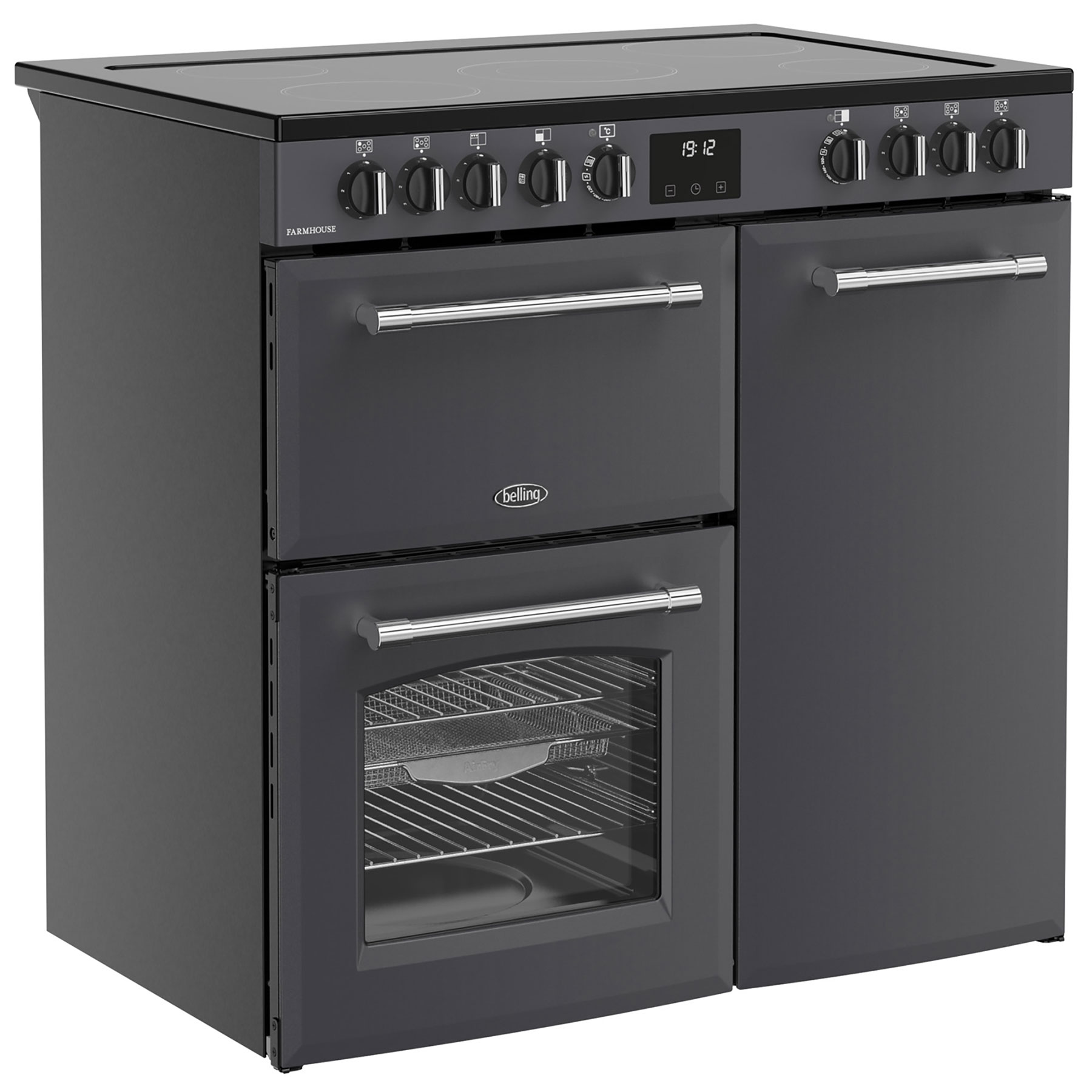 Belling 444411816 90cm Wide Farmhouse Ceramic Range Cooker in Anthraci, photo 3