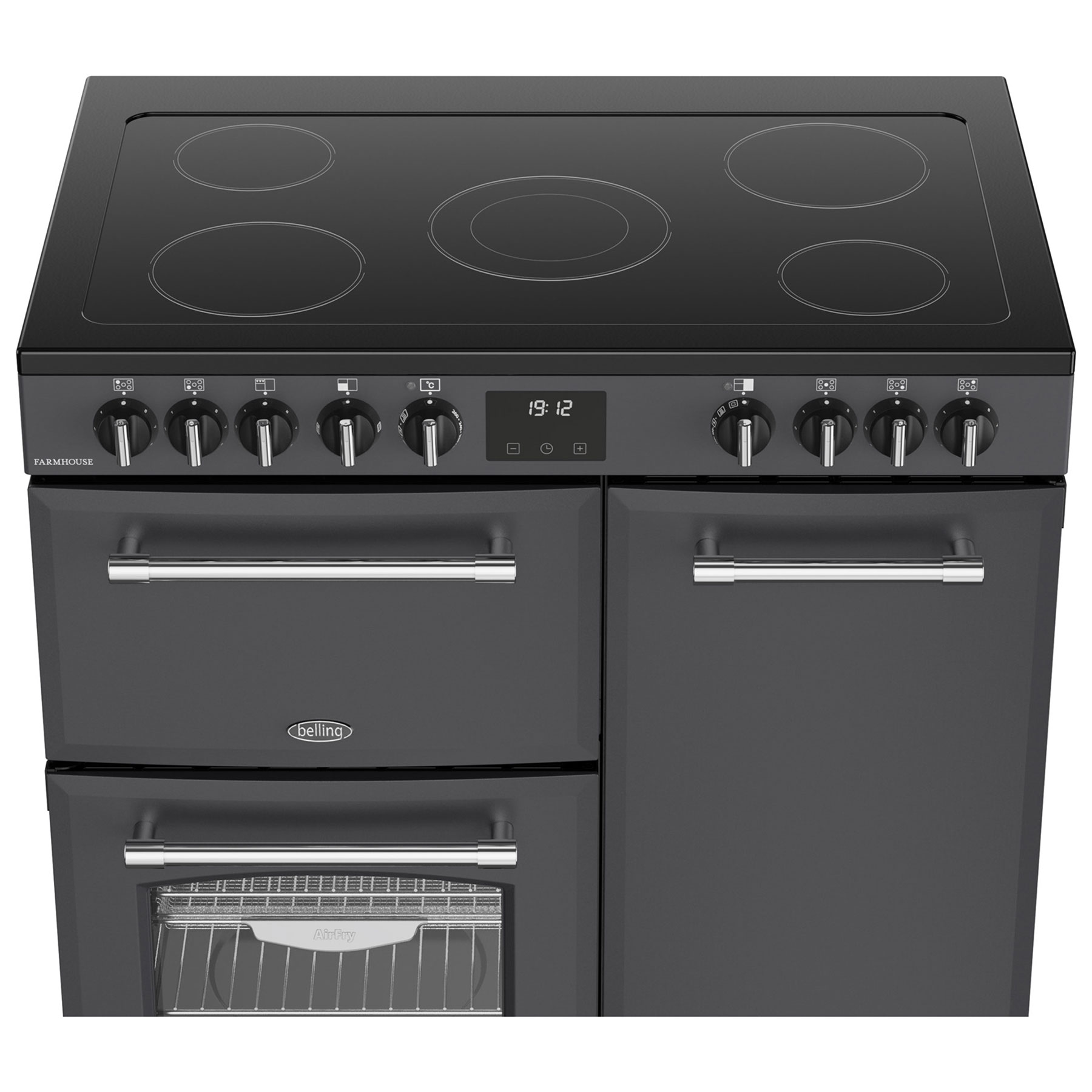 Belling 444411816 90cm Wide Farmhouse Ceramic Range Cooker in Anthraci, photo 5