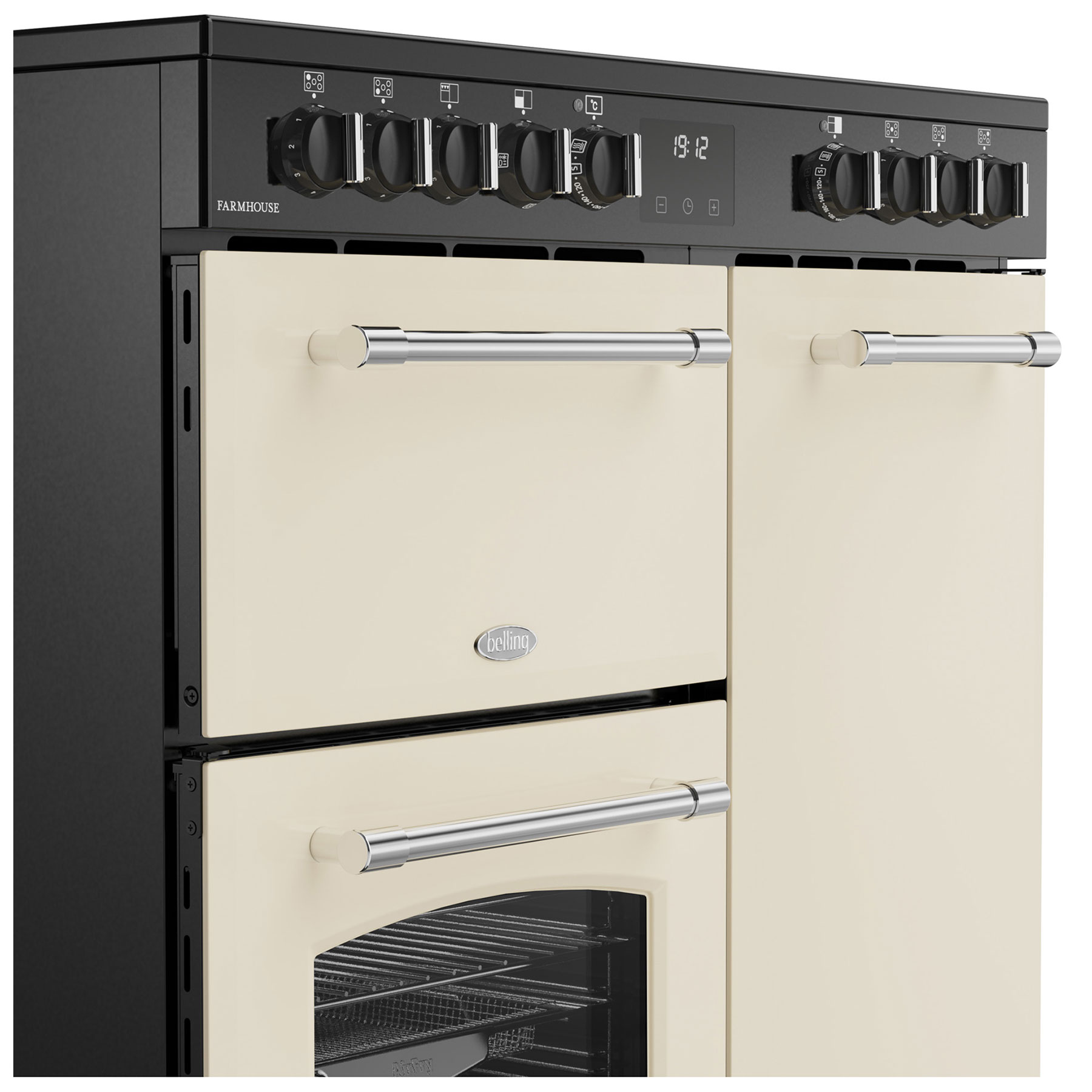 Belling 444411818 90cm Wide Farmhouse Ceramic Range Cooker in Cream, photo 4
