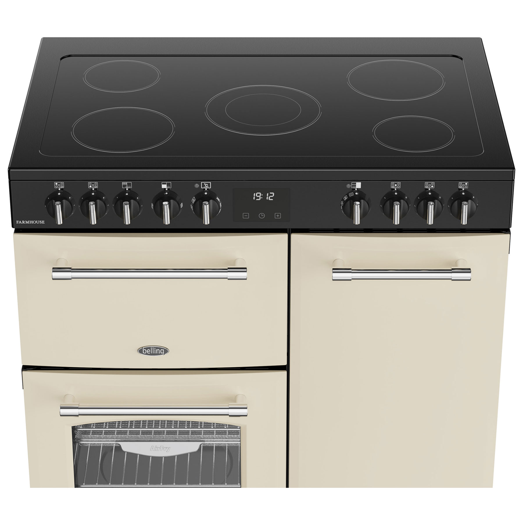 Belling 444411818 90cm Wide Farmhouse Ceramic Range Cooker in Cream, photo 5