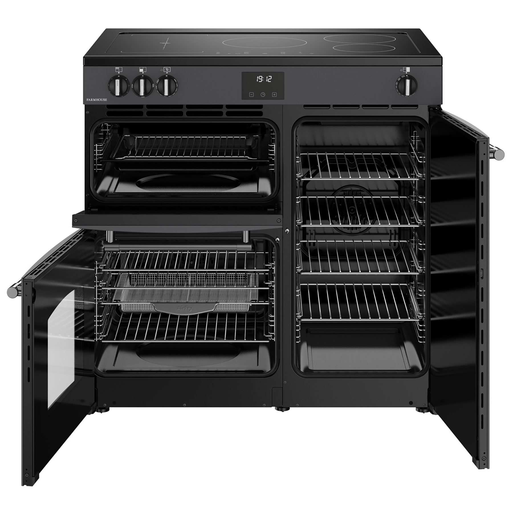 Belling 444411822 90cm Wide Farmhouse Induction Range Cooker in Anthra, photo 2