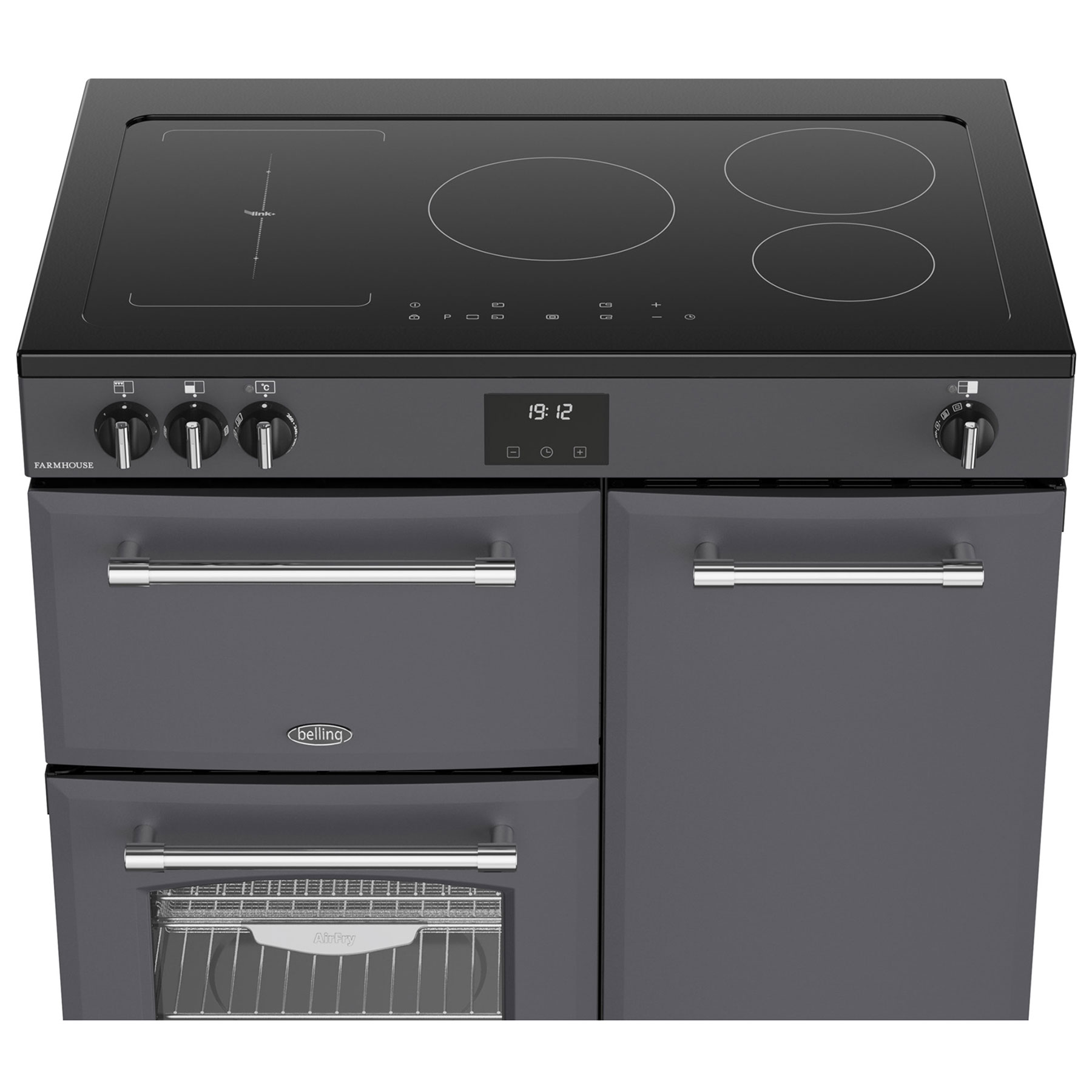 Belling 444411822 90cm Wide Farmhouse Induction Range Cooker in Anthra, photo 4