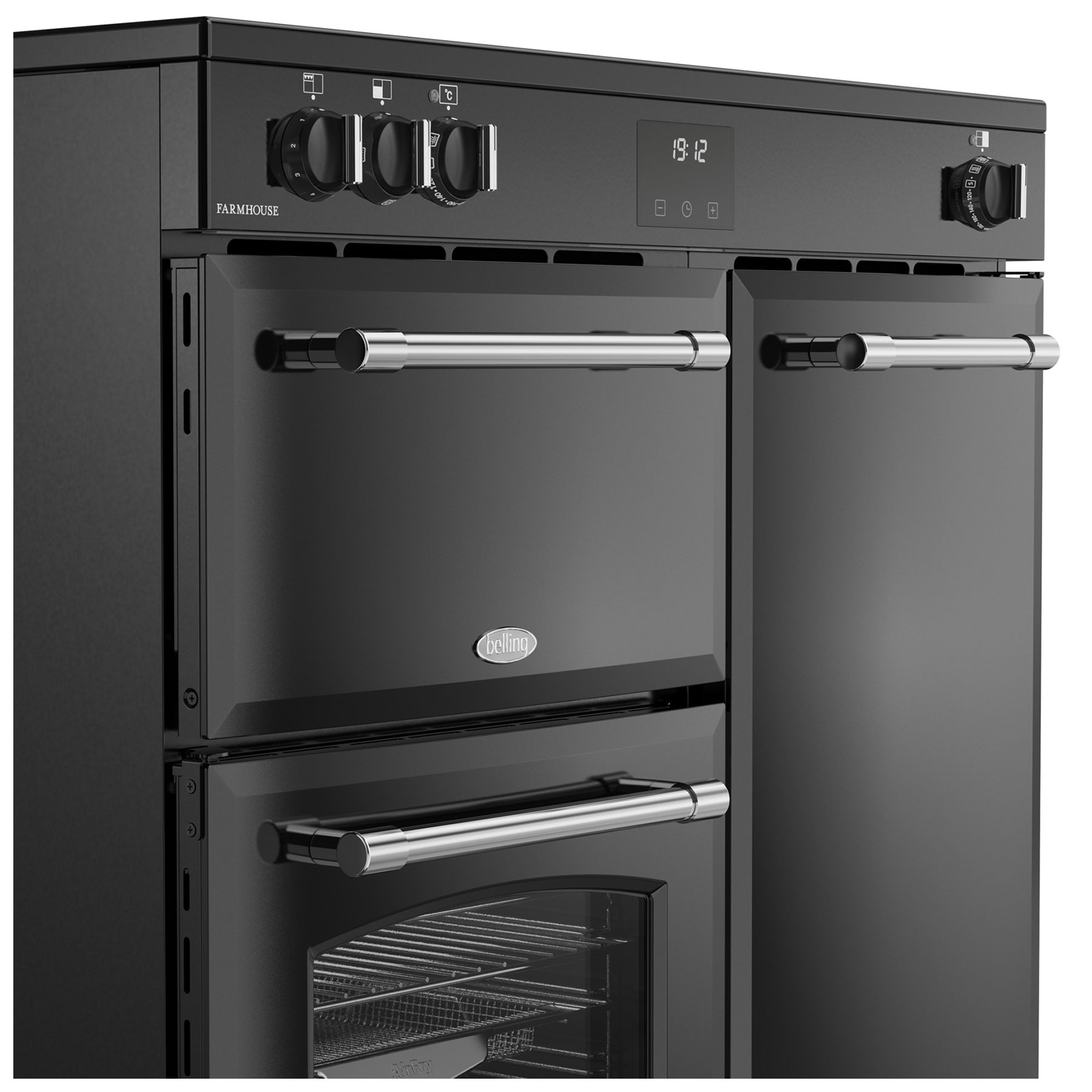 Belling 444411823 90cm Wide Farmhouse Induction Range Cooker in Black, photo 4