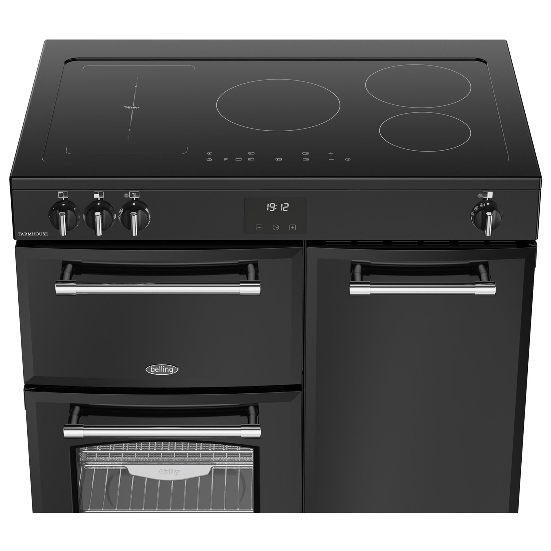 Belling 444411823 90cm Wide Farmhouse Induction Range Cooker in Black, photo 5