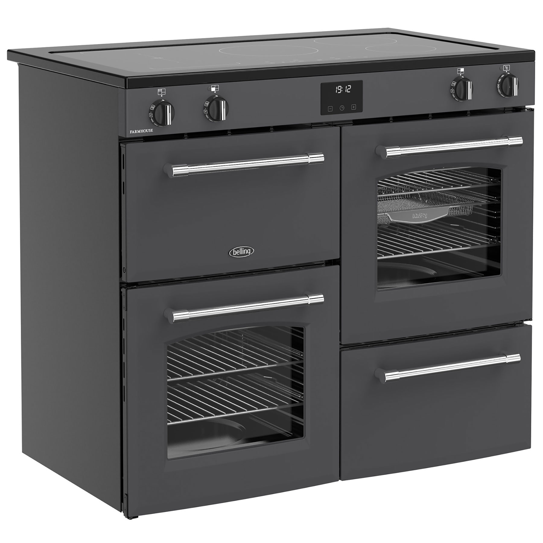 Belling 444411831 100cm Wide Farmhouse Induction Range Cooker in Anthr, photo 3