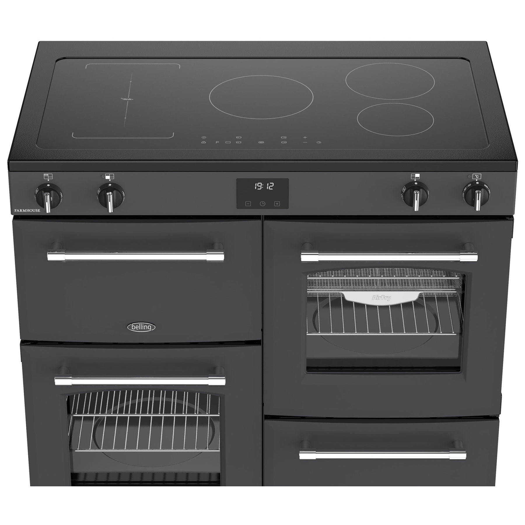 Belling 444411831 100cm Wide Farmhouse Induction Range Cooker in Anthr, photo 5