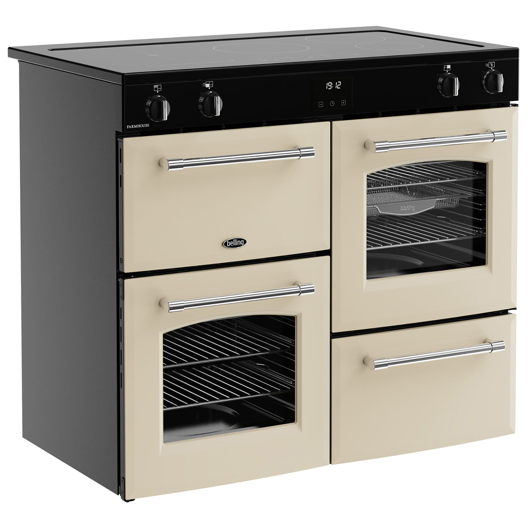 Belling 444411833 100cm Wide Farmhouse Induction Range Cooker in Cream, photo 4