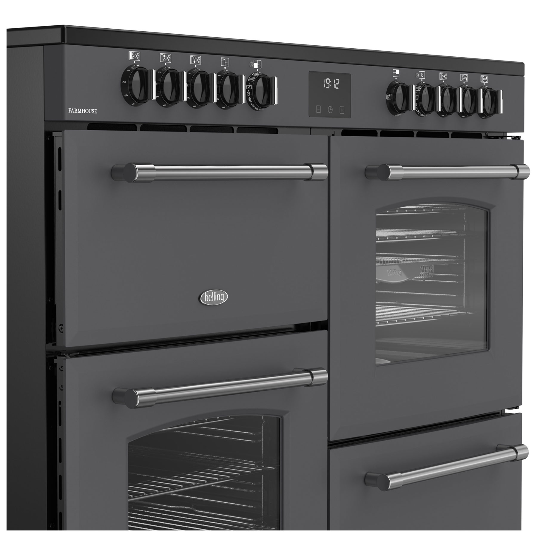Belling 444411834 110cm Wide Farmhouse Ceramic Range Cooker in Anthrac, photo 4
