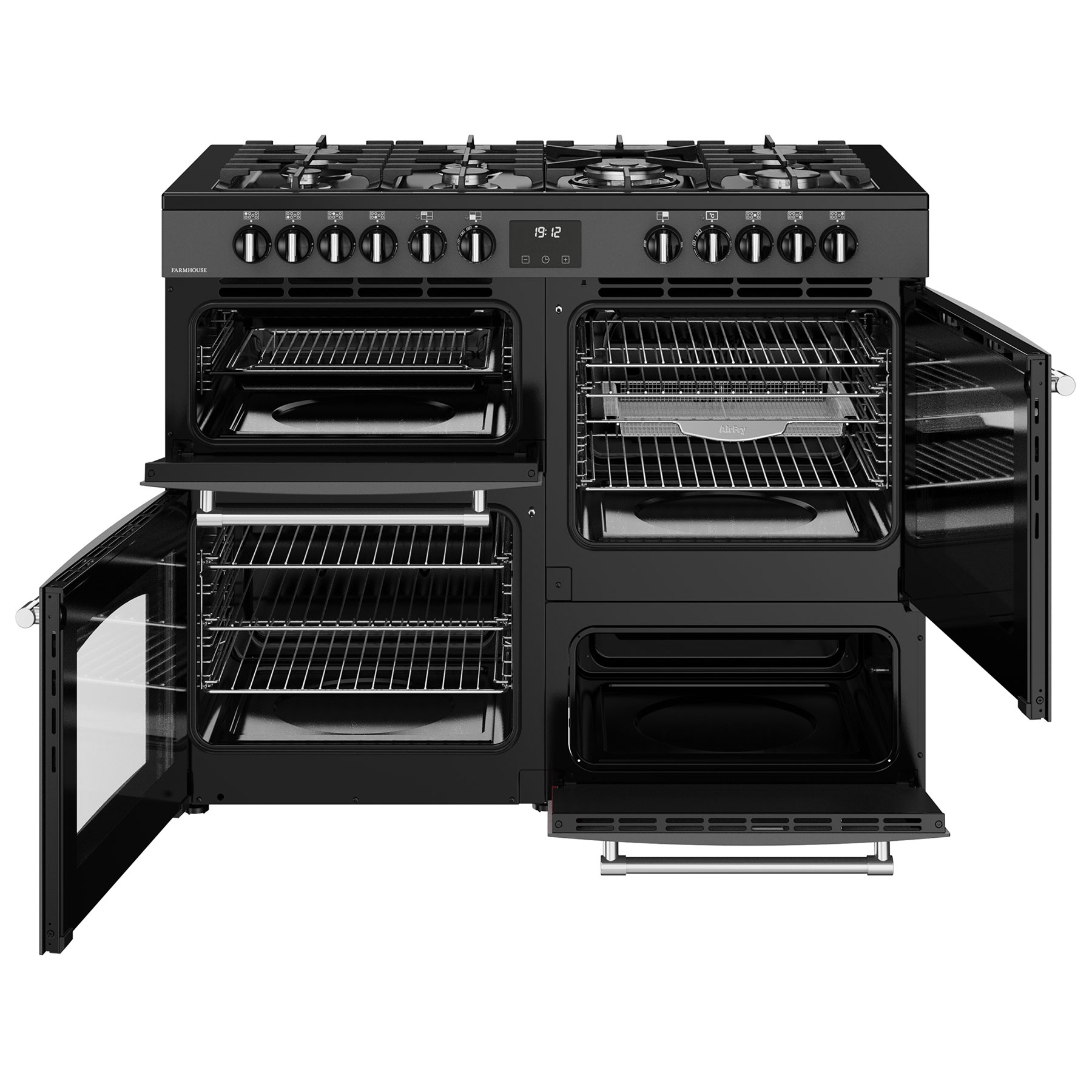 Belling 444411837 110cm Wide Farmhouse Dual Fuel Range Cooker in Anthr, photo 2