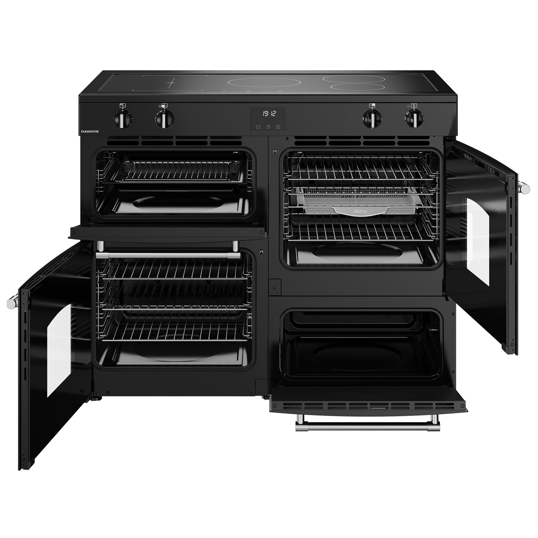 Belling 444411841 110cm Wide Farmhouse Induction Range Cooker in Black, photo 2