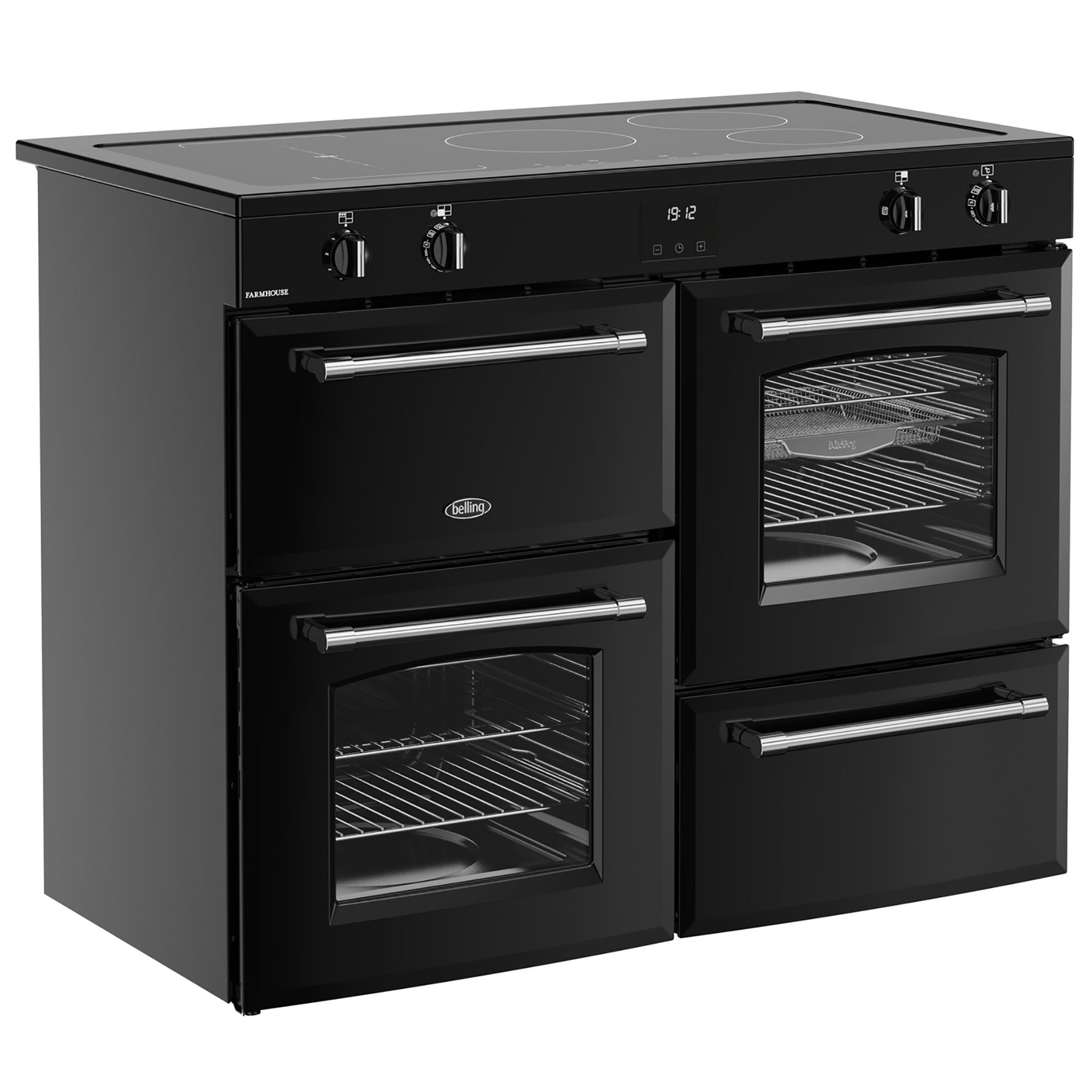 Belling 444411841 110cm Wide Farmhouse Induction Range Cooker in Black, photo 3