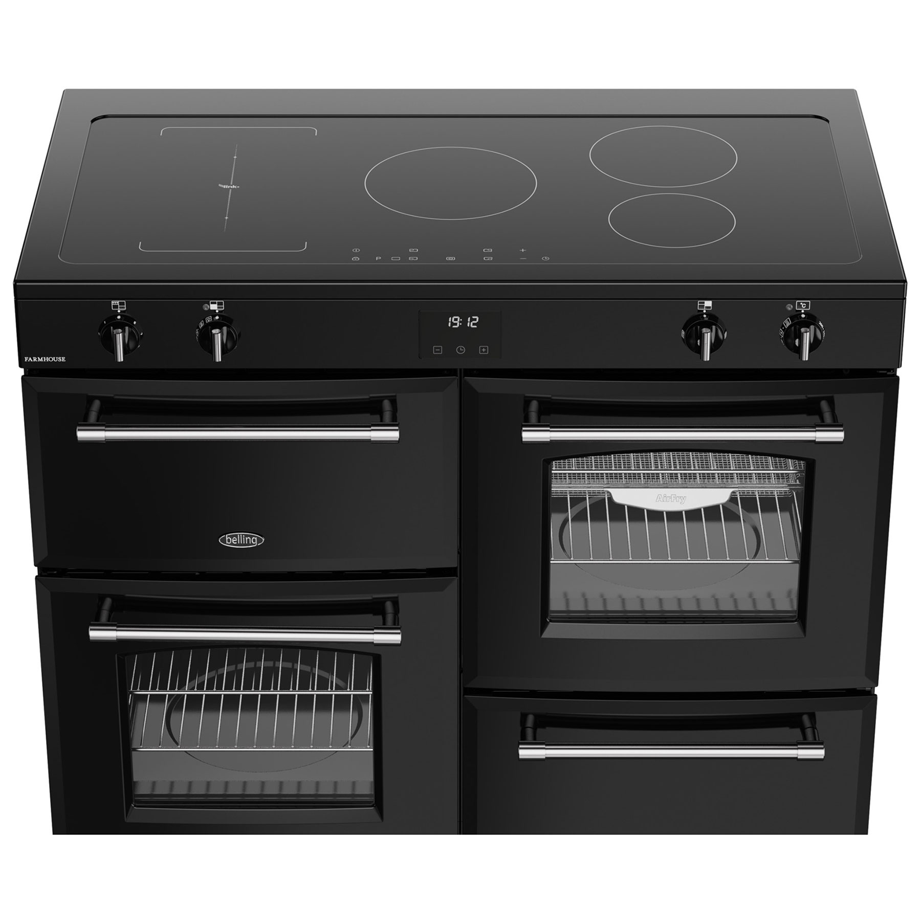 Belling 444411841 110cm Wide Farmhouse Induction Range Cooker in Black, photo 5