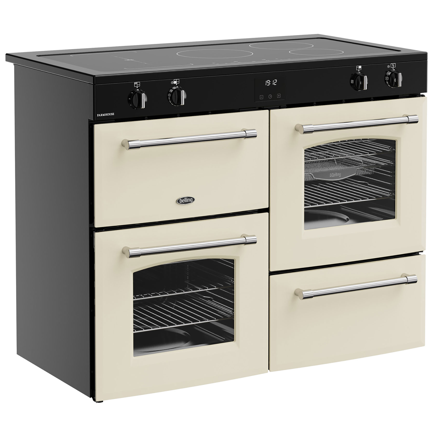 Belling 444411842 110cm Wide Farmhouse Induction Range Cooker in Cream, photo 3