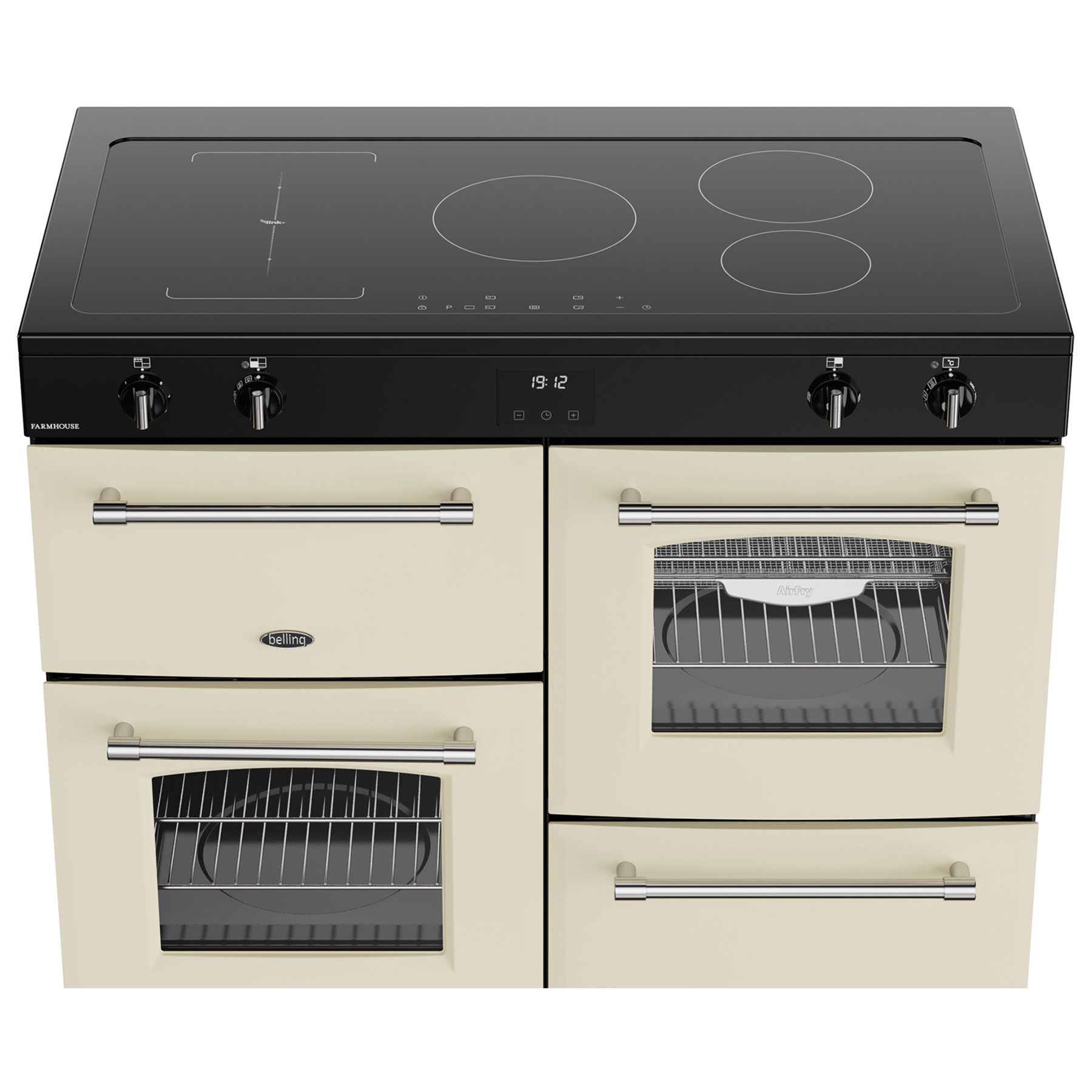 Belling 444411842 110cm Wide Farmhouse Induction Range Cooker in Cream, photo 5