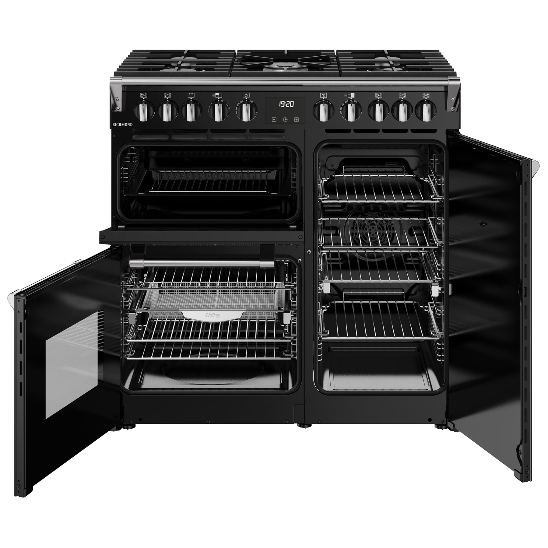 Stoves 444411850 90cm Wide Richmond Dual Fuel Range Cooker in Black, photo 2