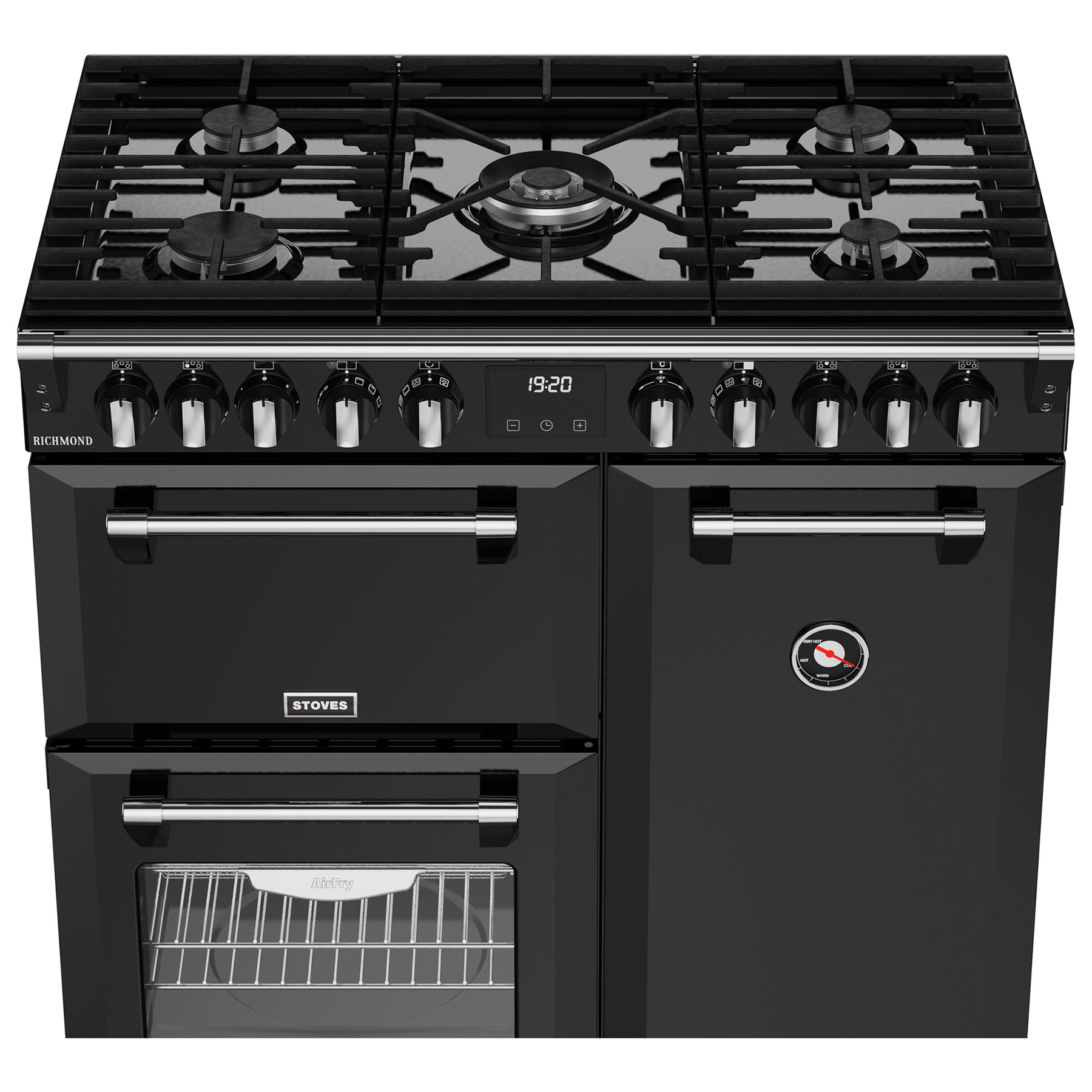 Stoves 444411850 90cm Wide Richmond Dual Fuel Range Cooker in Black, photo 5