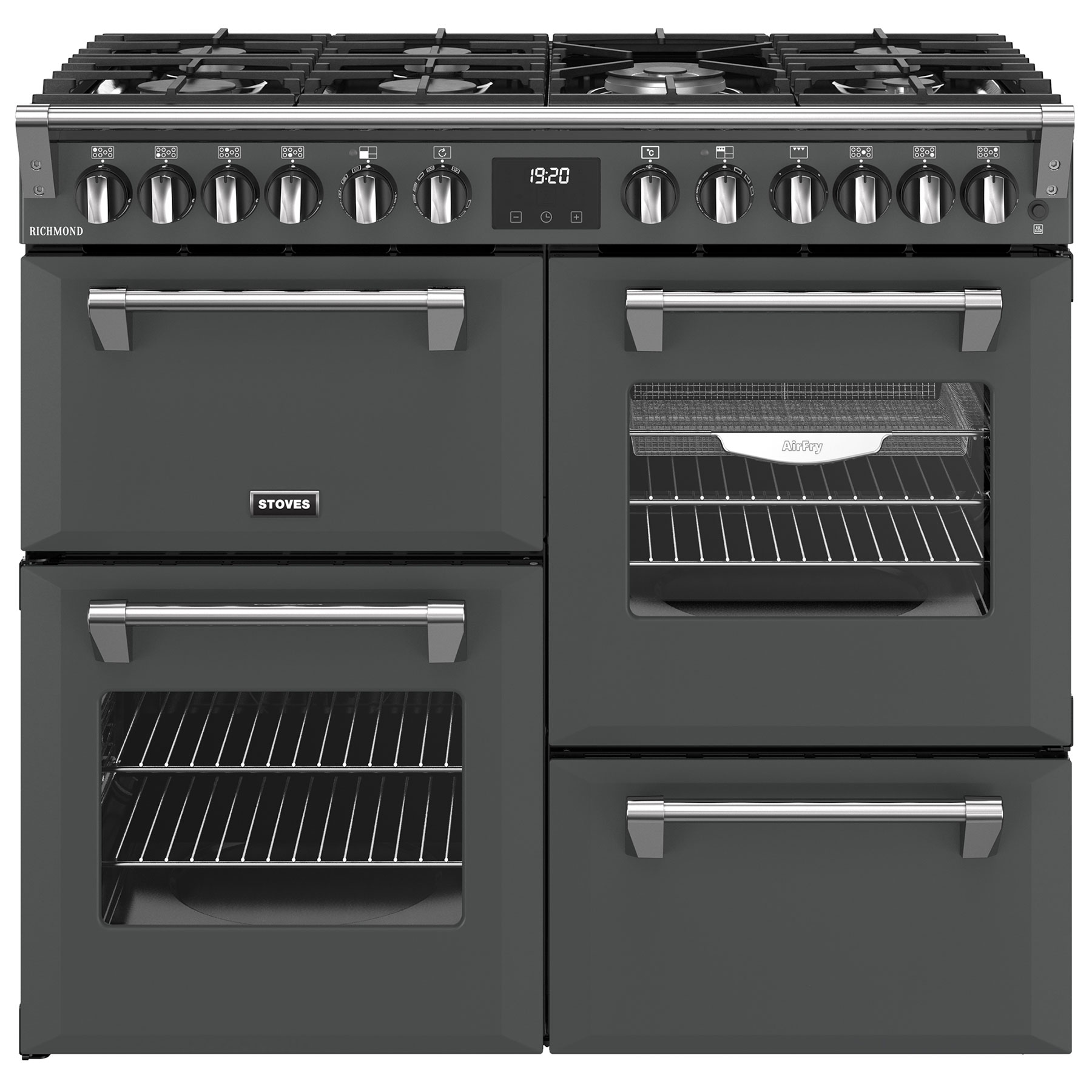 Image of Stoves 444411855 100cm Wide Richmond Dual Fuel Range Cooker in Anthrac