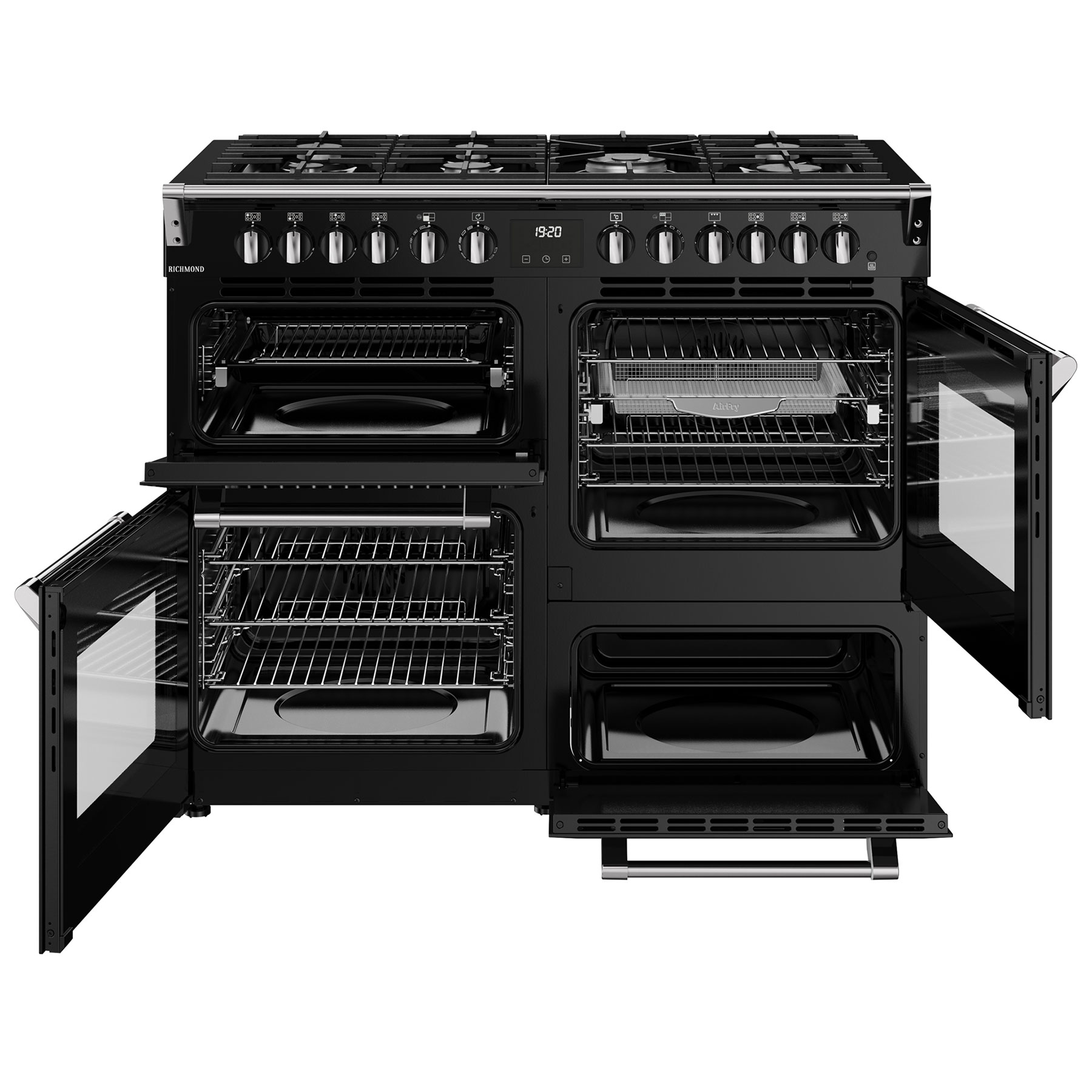 Stoves 444411862 110cm Wide Richmond Dual Fuel Range Cooker in Black, photo 2