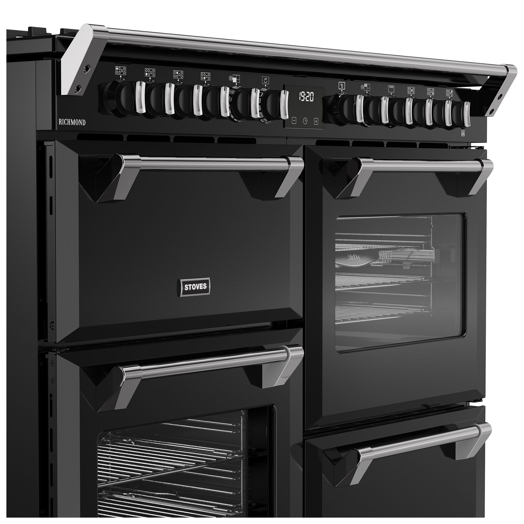 Stoves 444411862 110cm Wide Richmond Dual Fuel Range Cooker in Black, photo 4