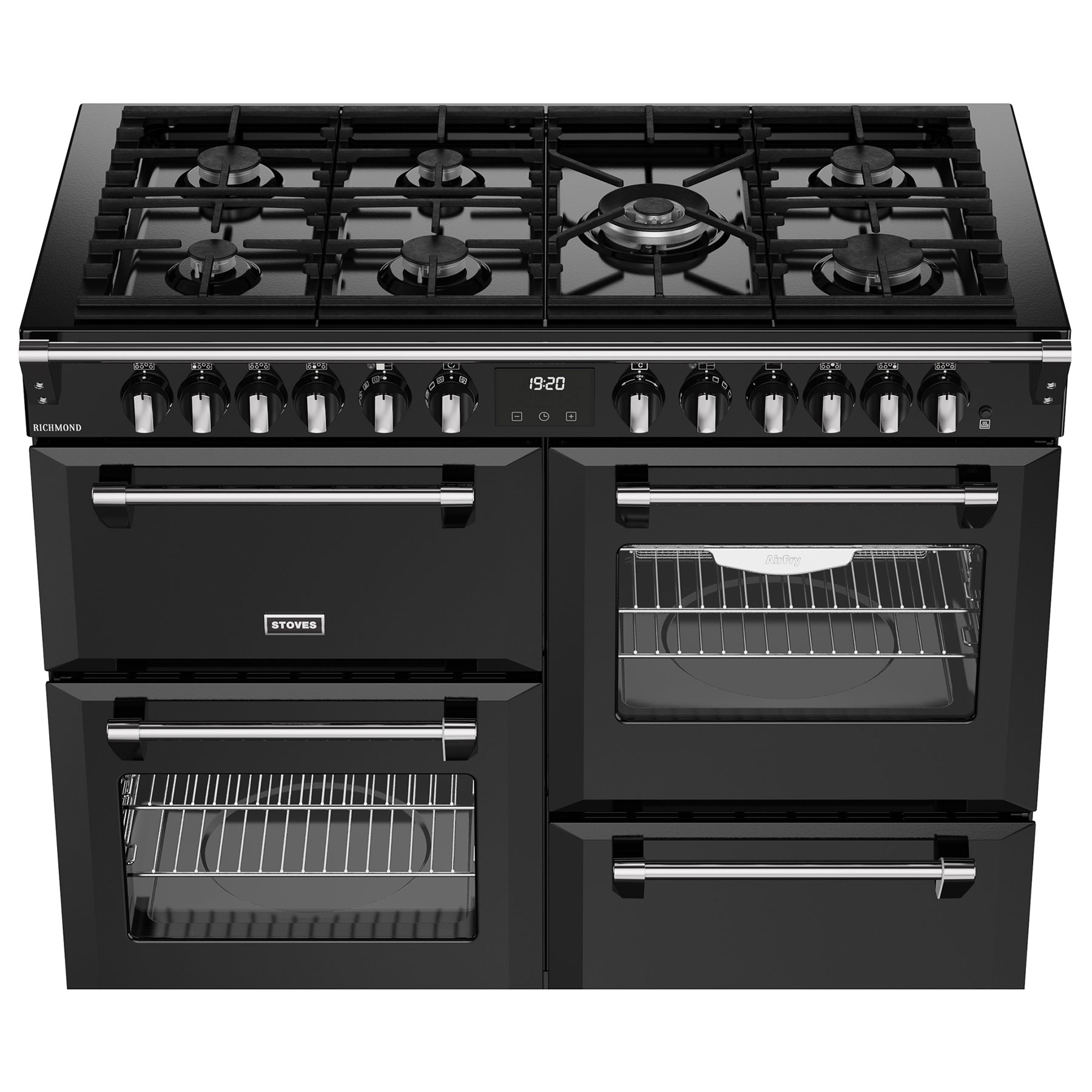 Stoves 444411862 110cm Wide Richmond Dual Fuel Range Cooker in Black, photo 5