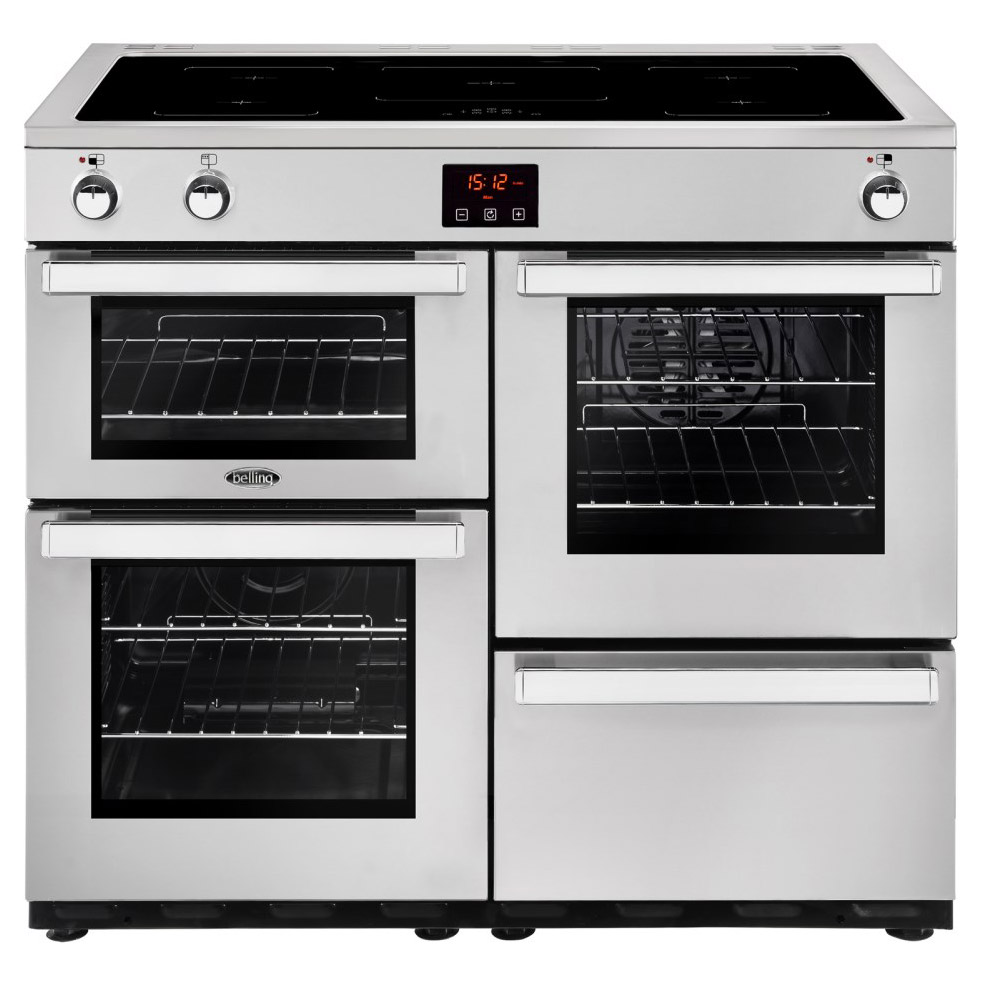 Image of Belling 444444090 100cm Cookcentre Prof 100Ei Range in St St Induction