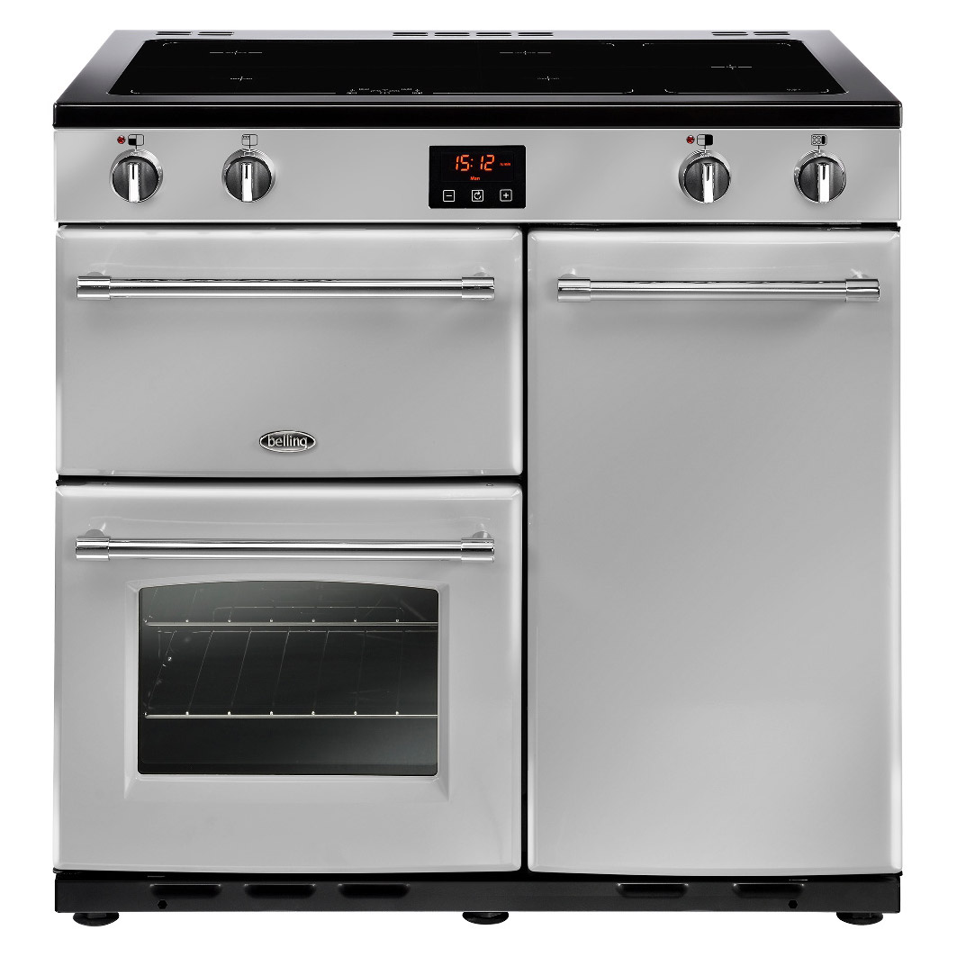 Image of Belling 444444131 90cm Farmhouse 90Ei Range Cooker in Silver Induction