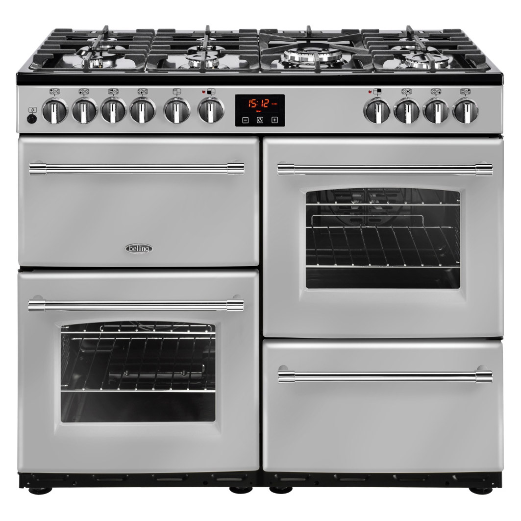 Image of Belling 444444134 100cm Farmhouse 100DFT Dual Fuel Range Cooker in Sil