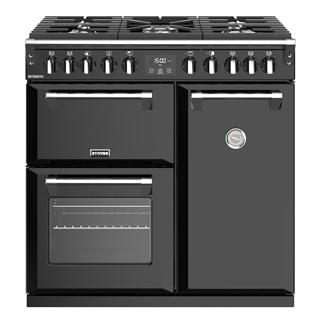 Image of Stoves 444444435 90cm Richmond S900DF Dual Fuel Range Cooker in Black