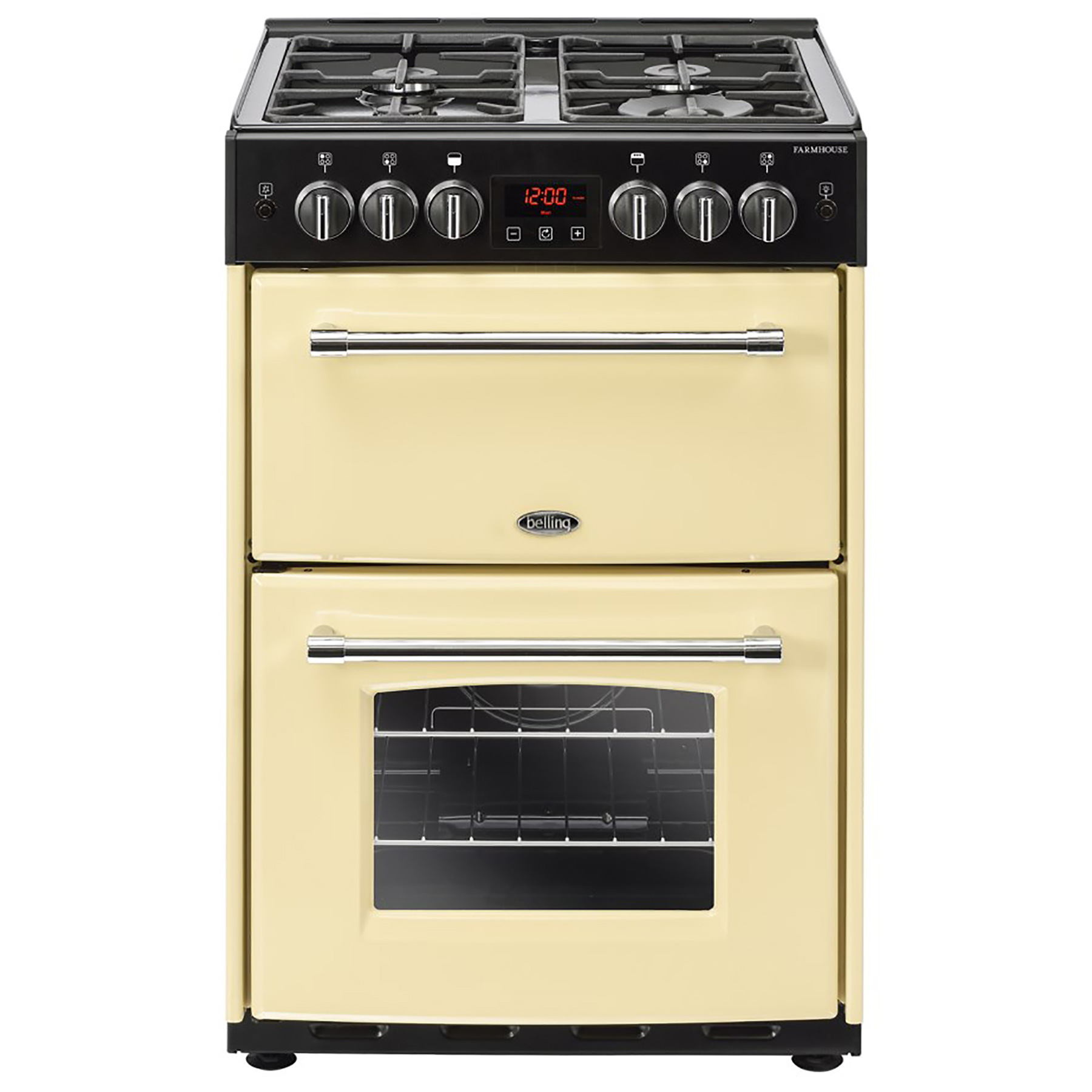Image of Belling 444444716 60cm Farmhouse 60G Double Oven Gas Cooker in Cream