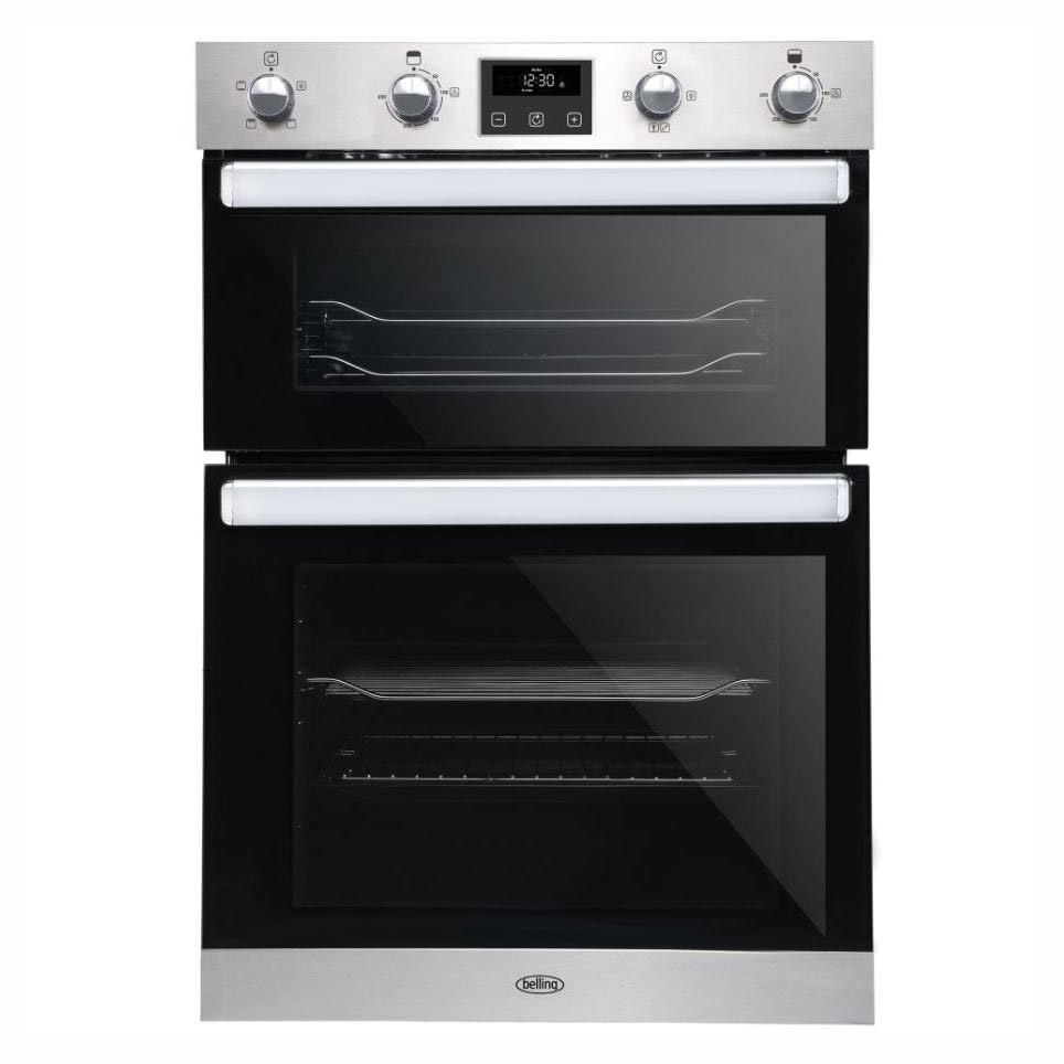 Image of Belling 444444785 90cm Built In Electric Double Oven in St Steel A Rat