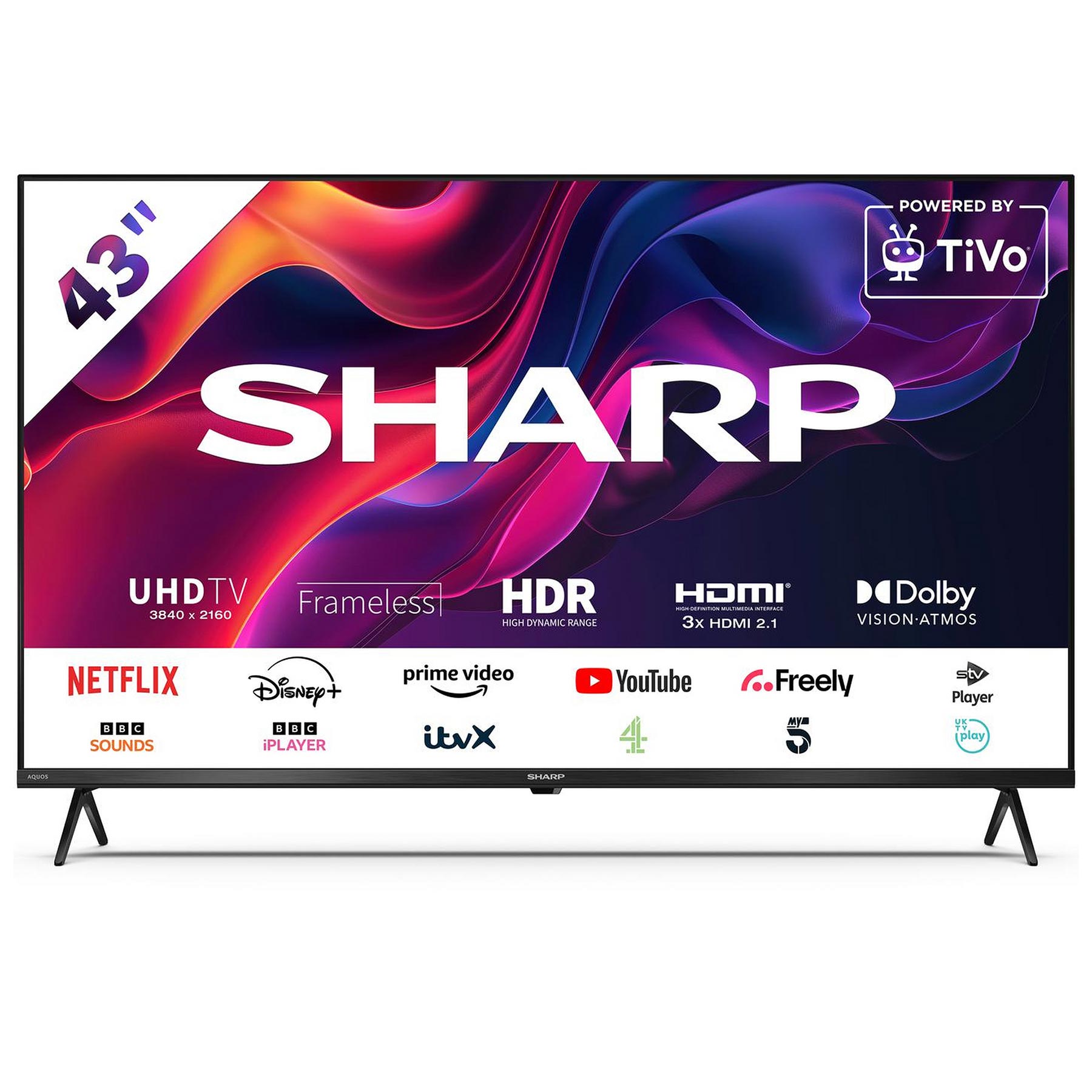 Sharp 4T C43GK4245 43 4K Ultra HD HDR Smart LED TV Dolby Vision Dolby