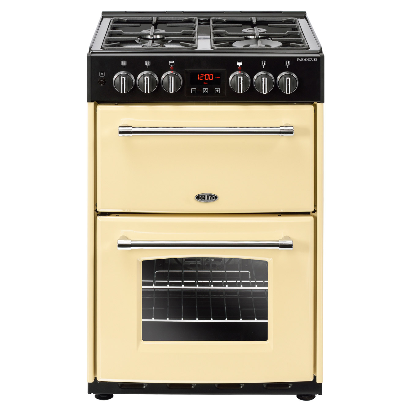 Image of Belling 444444713 60cm Farmhouse 60DF D Oven Dual Fuel Cooker in Cream