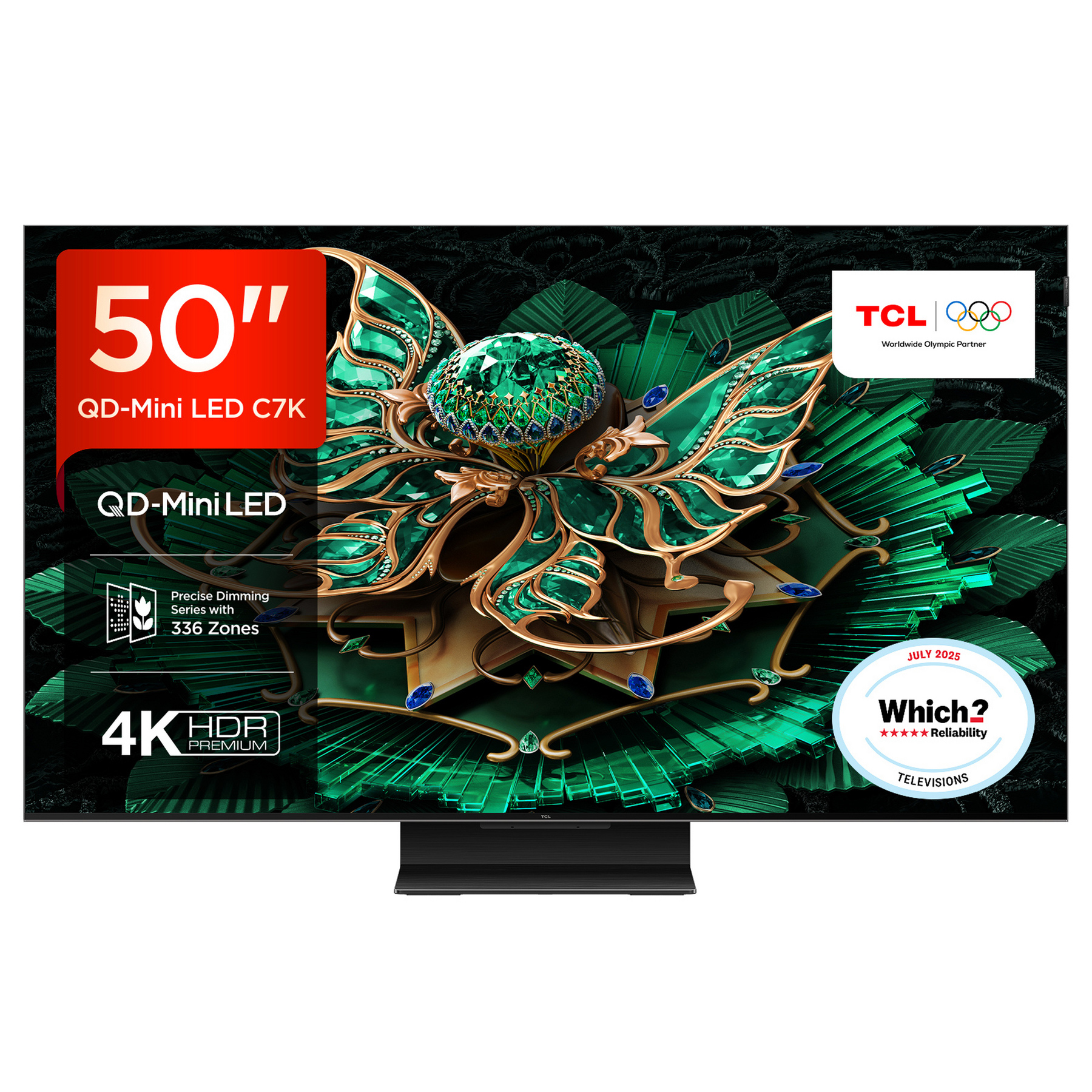 TCL 50C7K UK 50 4K Ultra HD HDR Smart QD Mini LED TV Dolby Vision IQ D