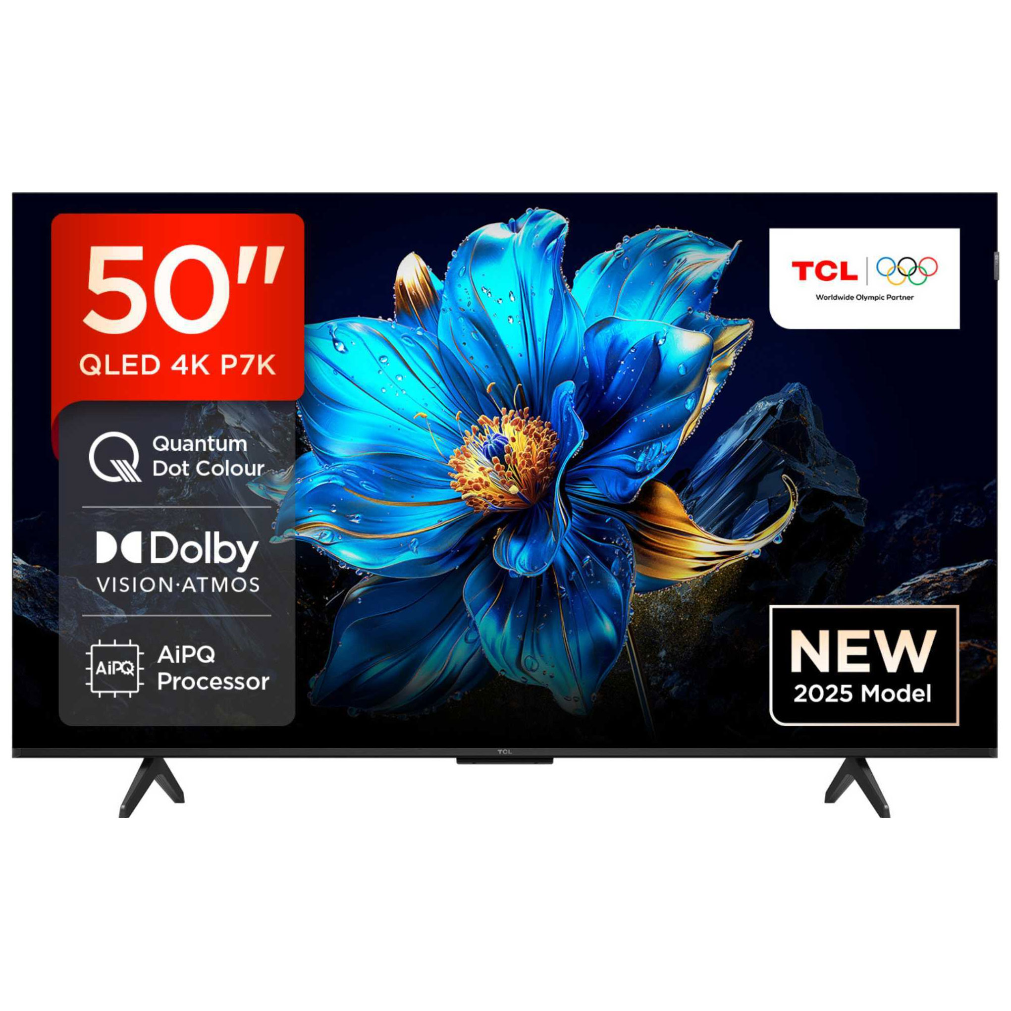 TCL 50P7K UK 50 4K Ultra HD HDR Smart QLED Direct LED TV Dolby Vision