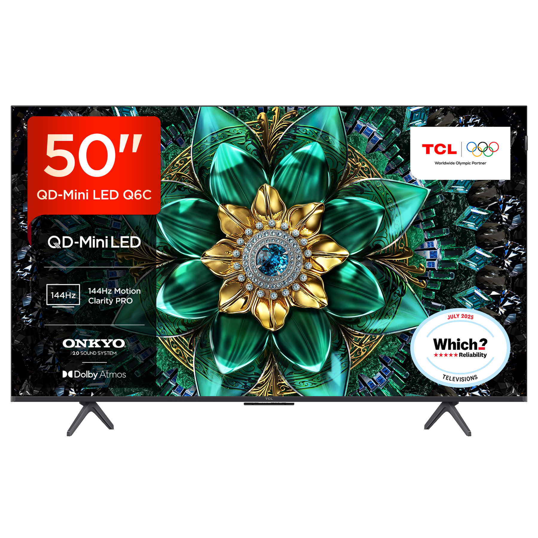 TCL 50Q6C UK 50 4K Ultra HD HDR Smart QD Mini LED TV Dolby Vision IQ D