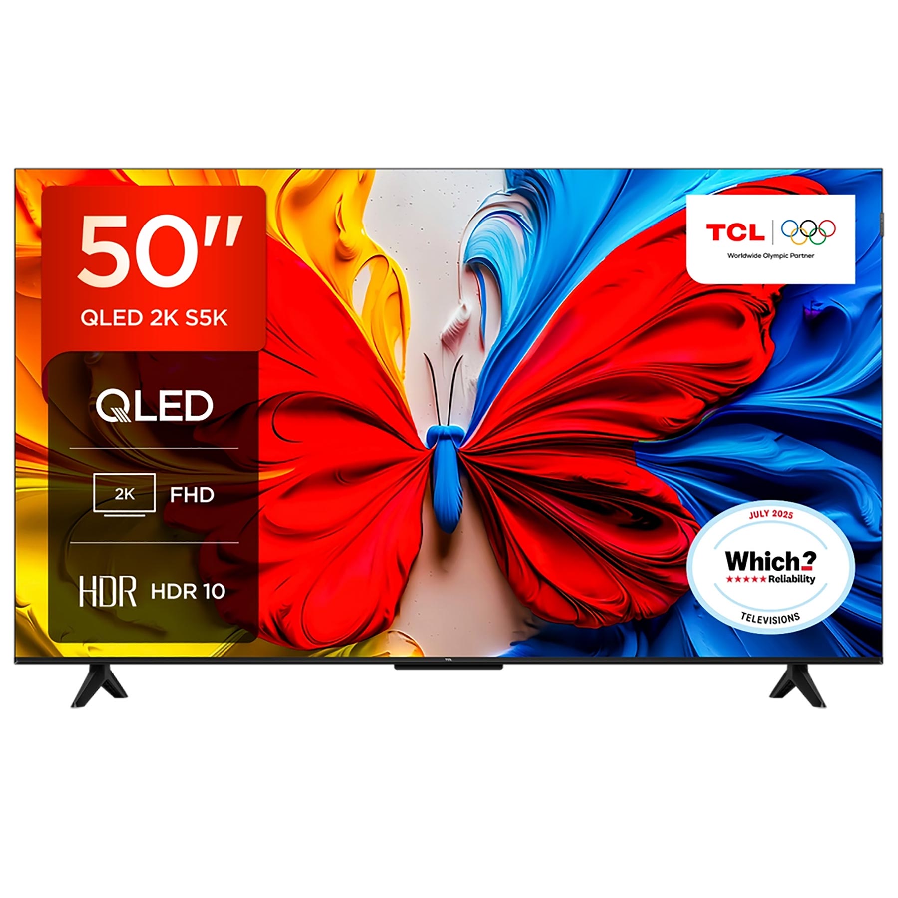 TCL 50V5C UK 50 Full HD 1080p HDR Smart QLED TV HDR10 Dolby Audio