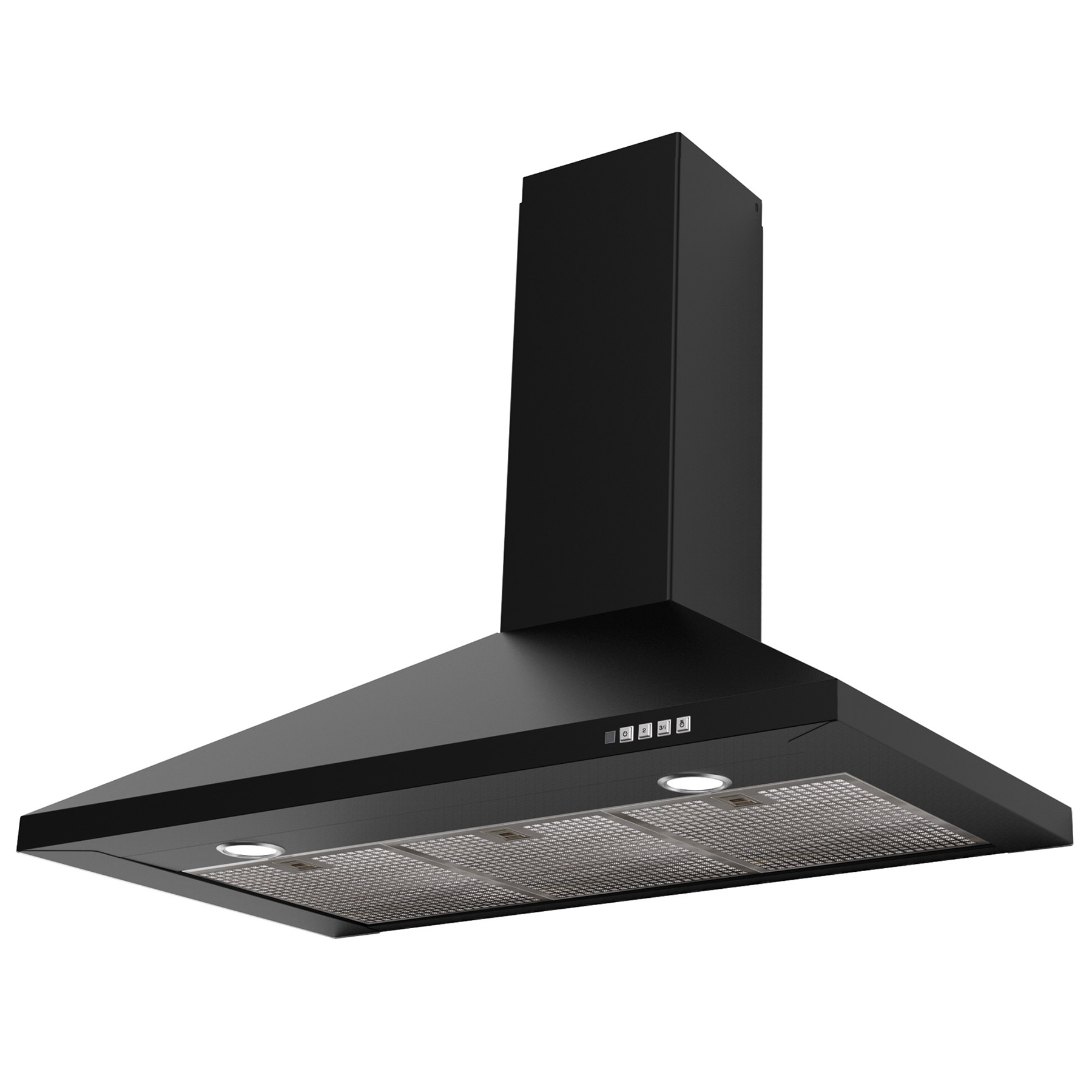 Image of Britannia 544446312 90cm ALTISSIMO Chimney Hood in Black 3 Speed A Rat