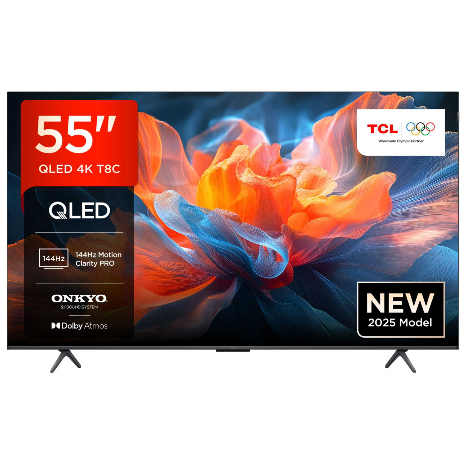 TCL 55T8C UK 55 4K Ultra HD HDR Smart QLED TV Dolby Vision Dolby Atmos