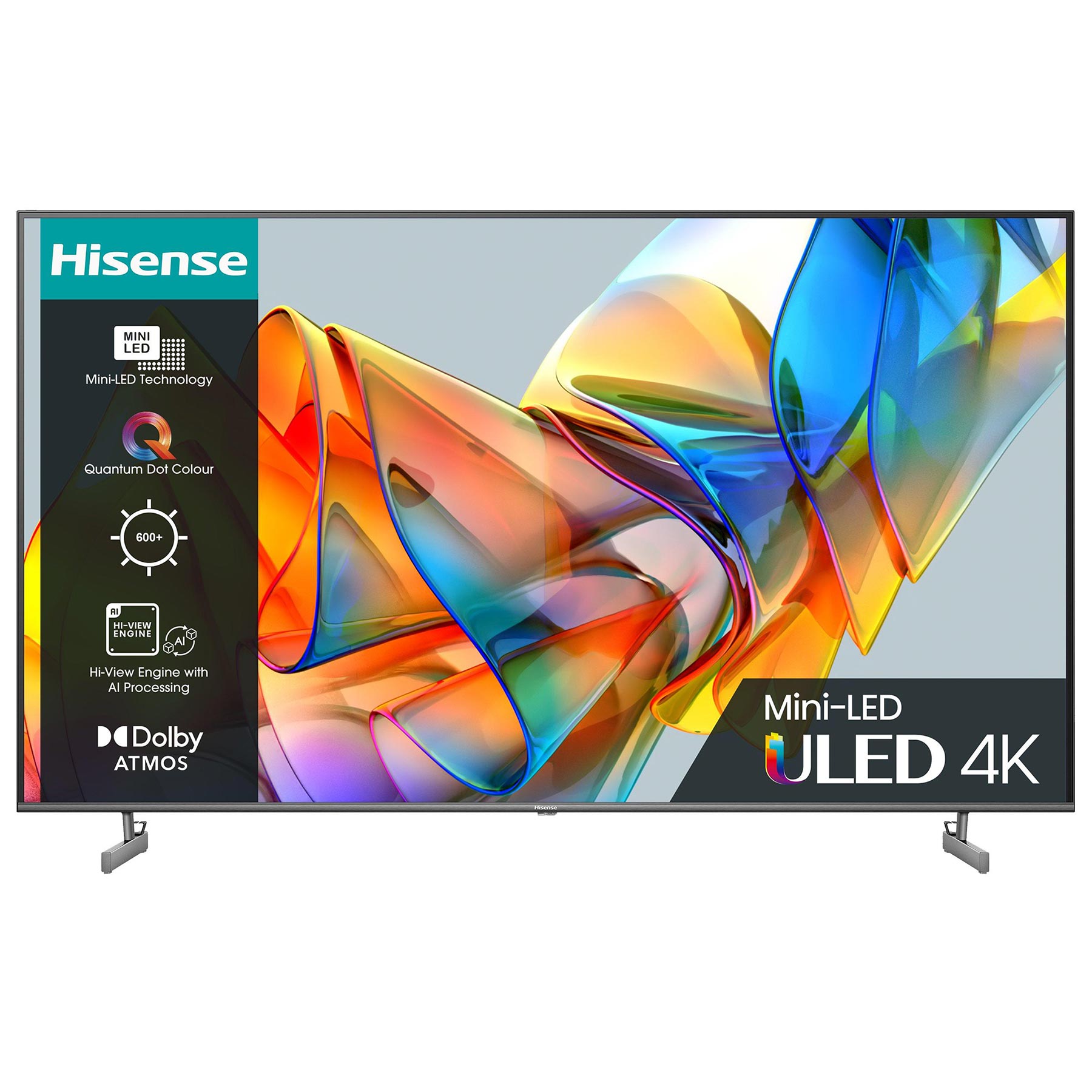 Image of Hisense 55U6KQTUK 55 4K HDR UHD Smart Mini LED TV Dolby Vision IQ Atmo