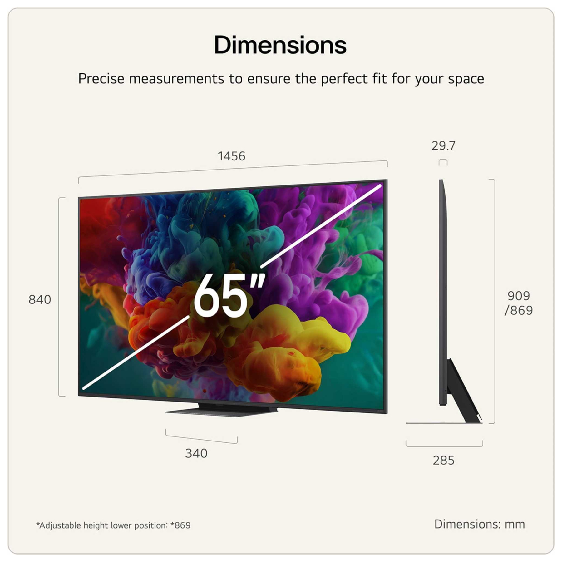LG 65QNED87B6A 65 4K Ultra HD HDR Smart QNED evo AI MiniLED TV Dolby V, photo 3