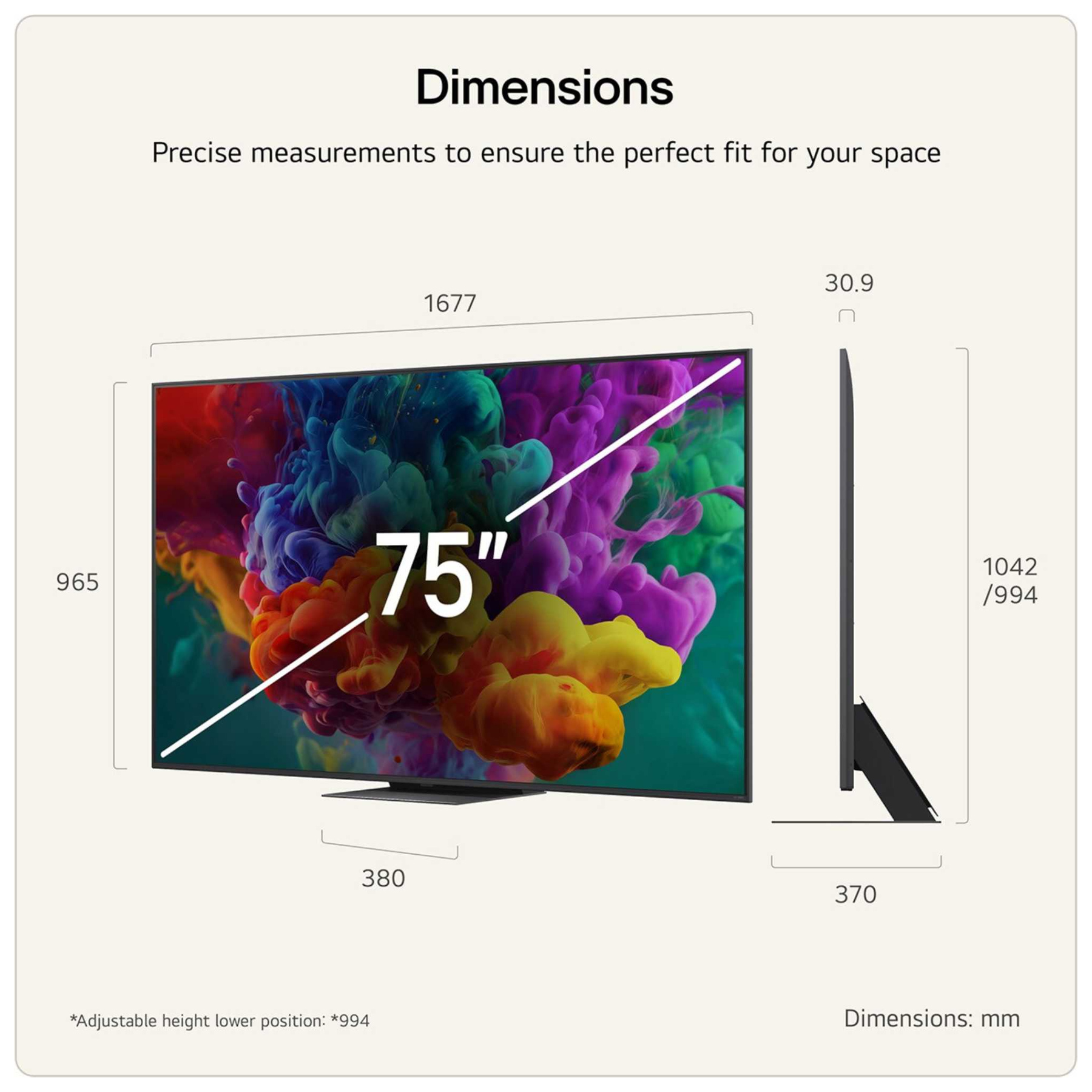 LG 75QNED87B6A 75 4K Ultra HD HDR Smart QNED evo AI MiniLED TV Dolby V, photo 3