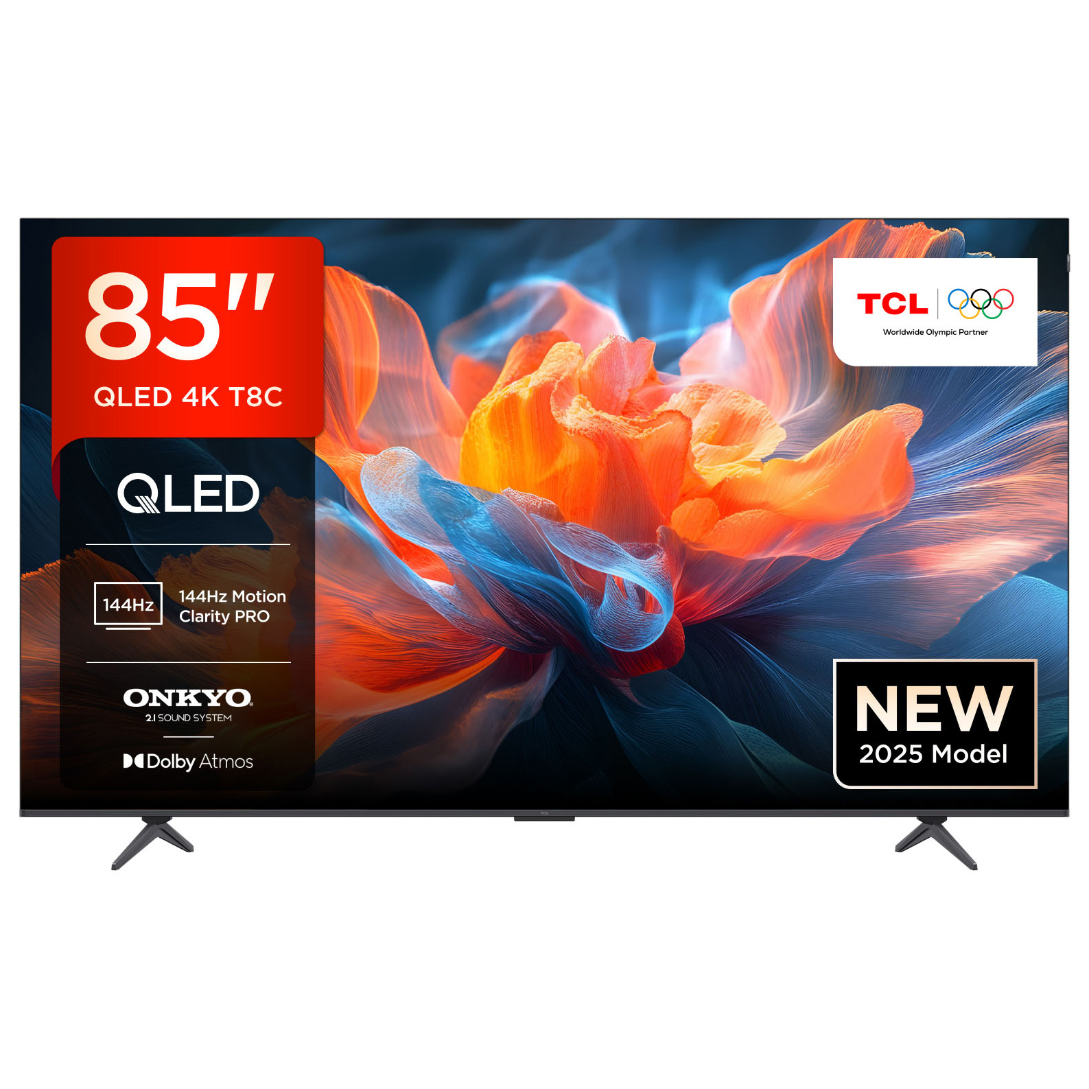 TCL 85T8C UK 85 4K Ultra HD HDR Smart QLED TV Dolby Vision Dolby Atmos