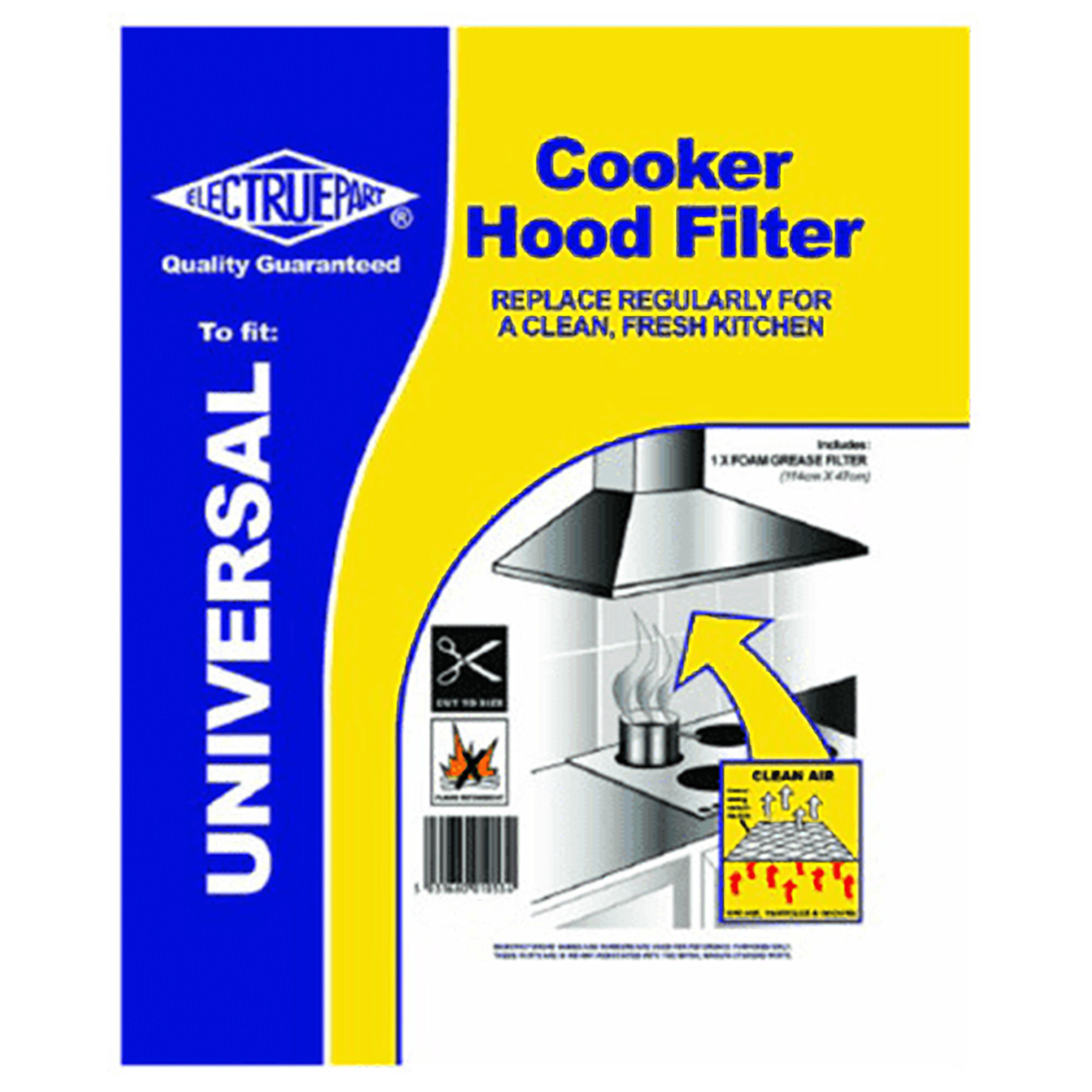 Image of Electruepart ELE901740 Universal Cooker Hood Cut To Size Grease Filter