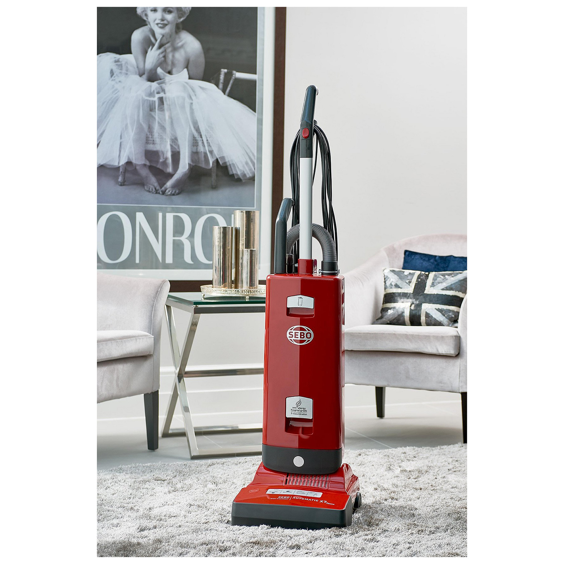 SEBO 91503GB Automatic X7 Red ePower Upright Vacuum Cleaner with Free 5 Year Guarantee, photo 2