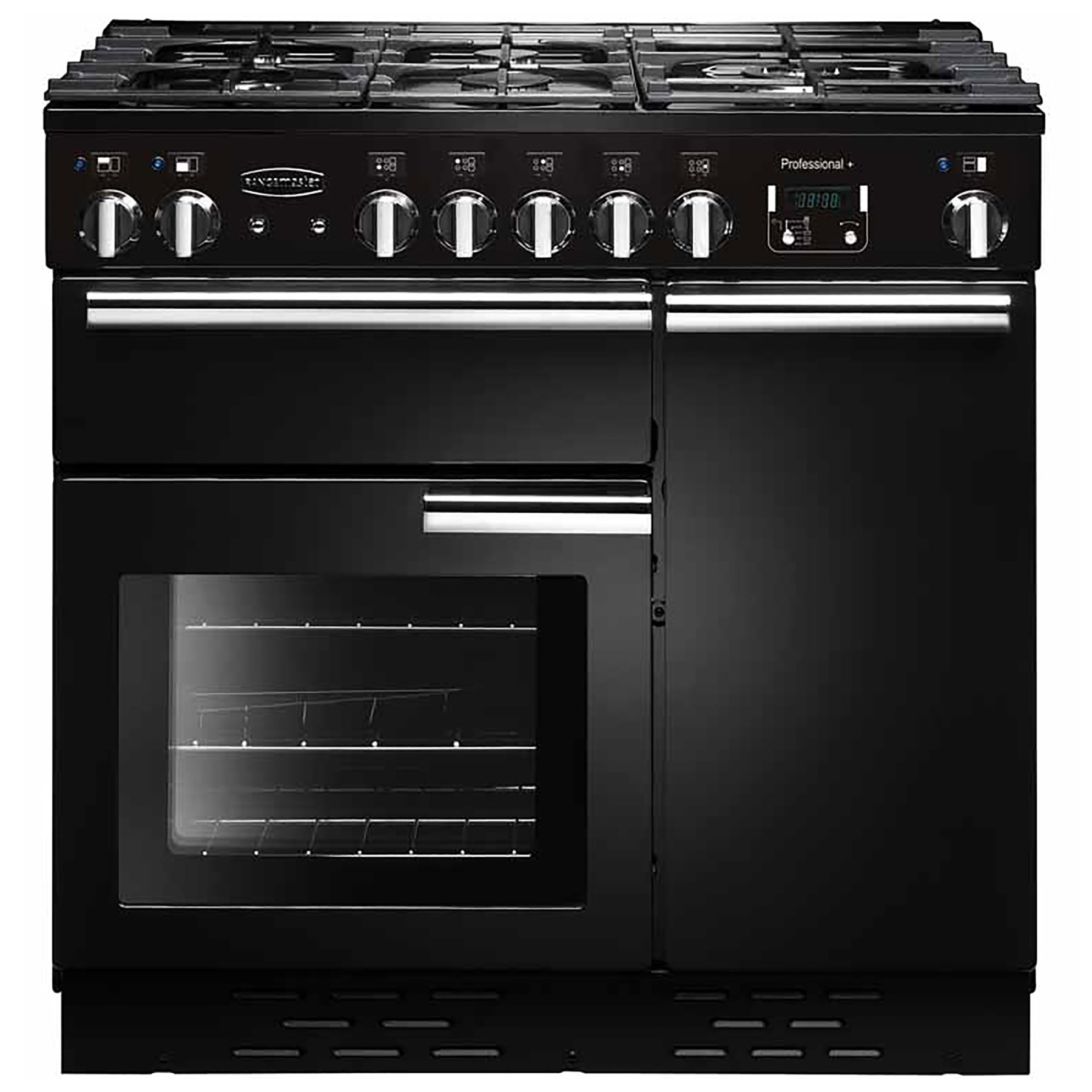 Image of Rangemaster 91930 90cm Wide Professional Plus Gas Range Cooker in Blac